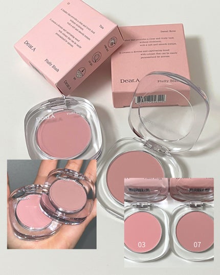 フラッフィーブラッシュ/Dear.A/パウダーチークを使ったクチコミ(3枚目)