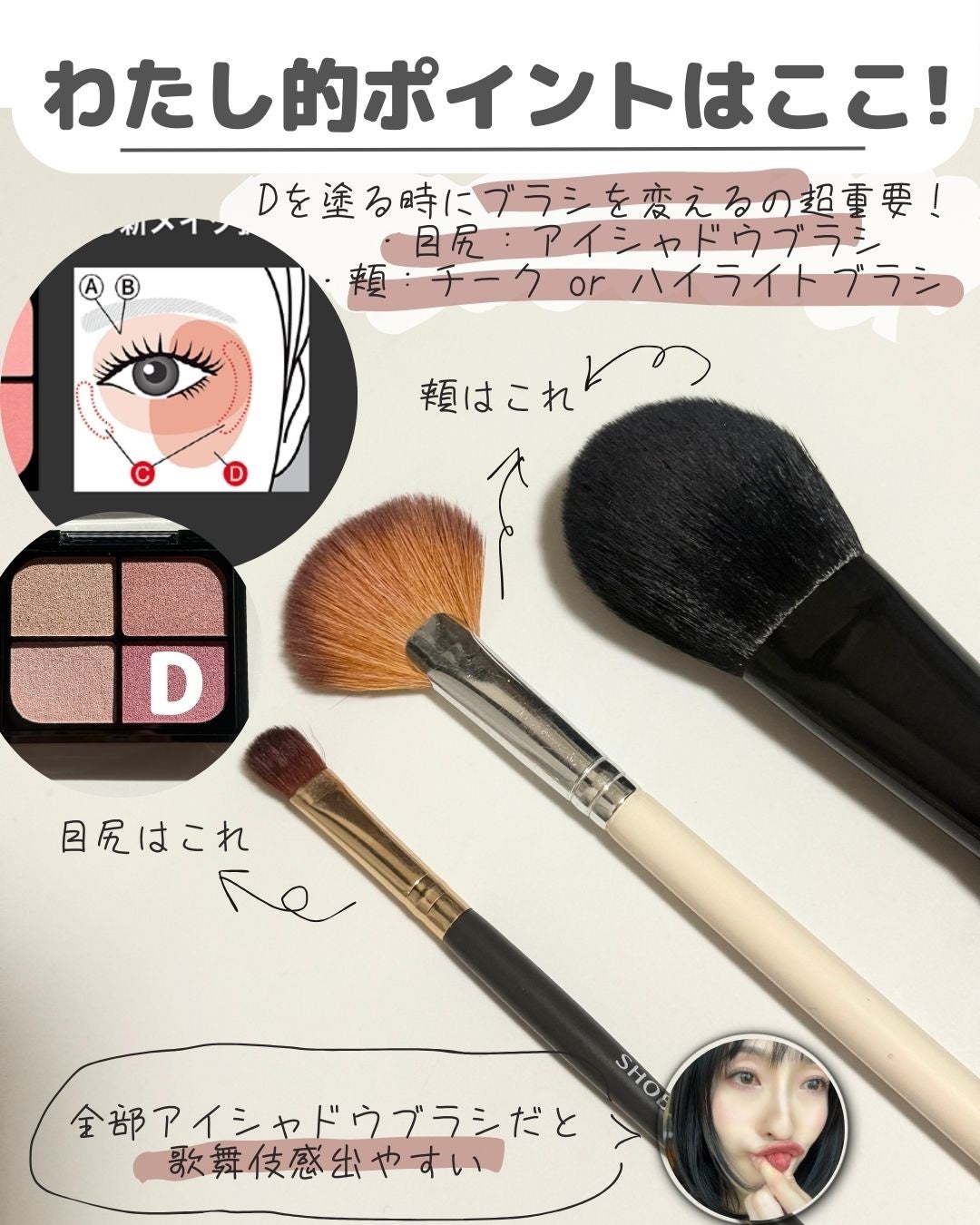 バウンシーチークシャドウ/KATE/マルチパレットを使ったクチコミ(7枚目)