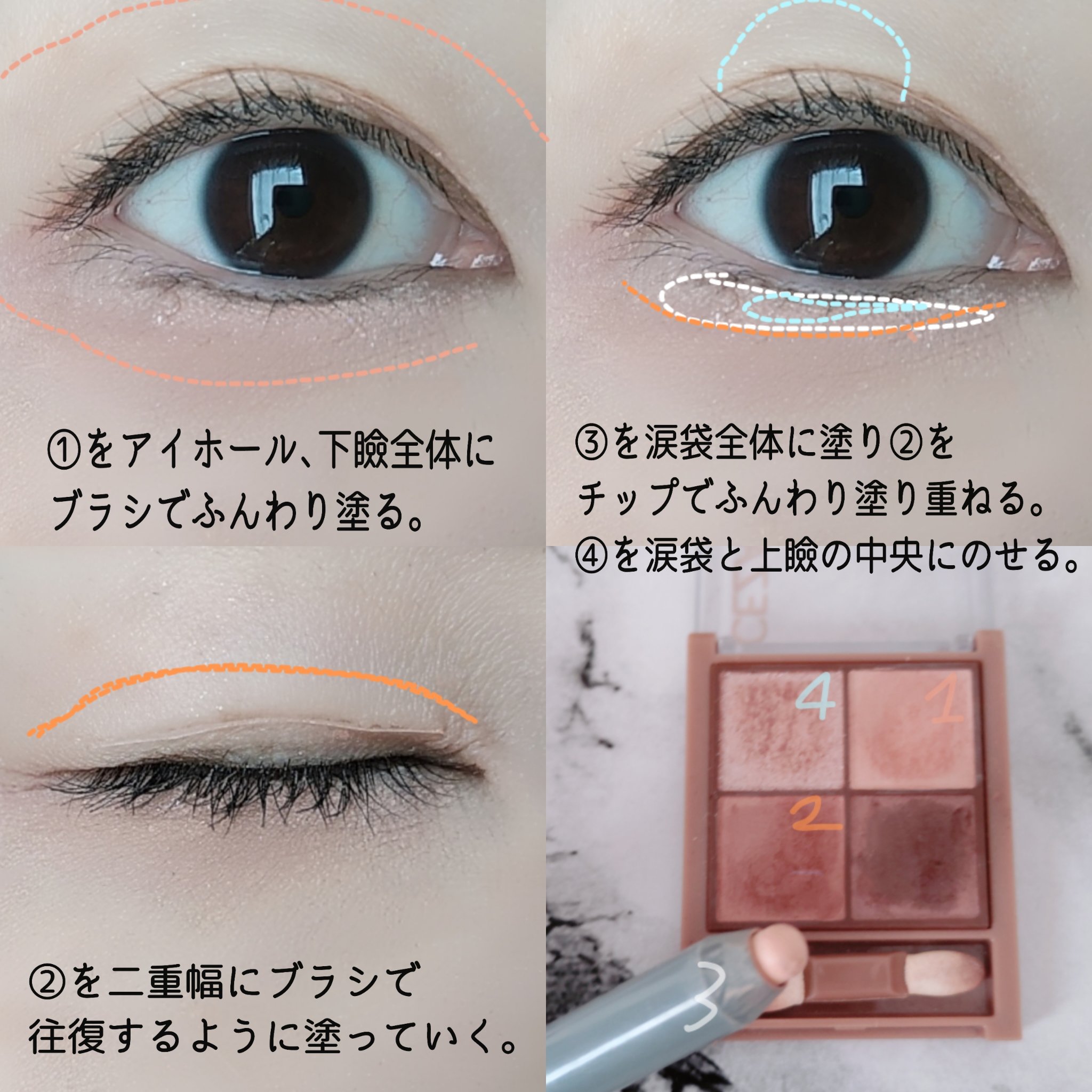 ビタートーンアイシャドウ/CEZANNE/パウダーアイシャドウを使ったクチコミ（2枚目）