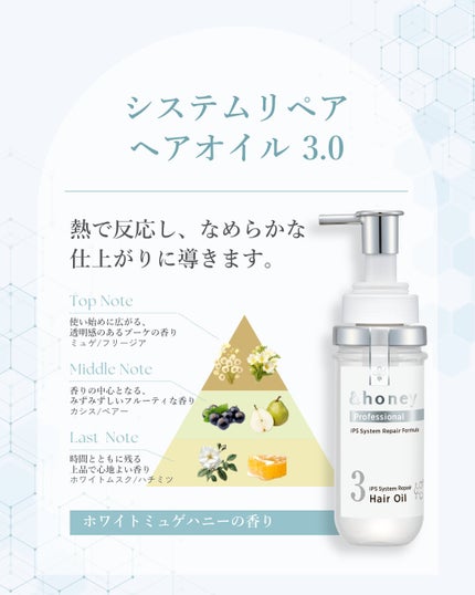 &honey Professional システム リペア シャンプー1.0/ヘアトリートメント2.0/&honey/シャンプー・コンディショナーを使ったクチコミ(4枚目)