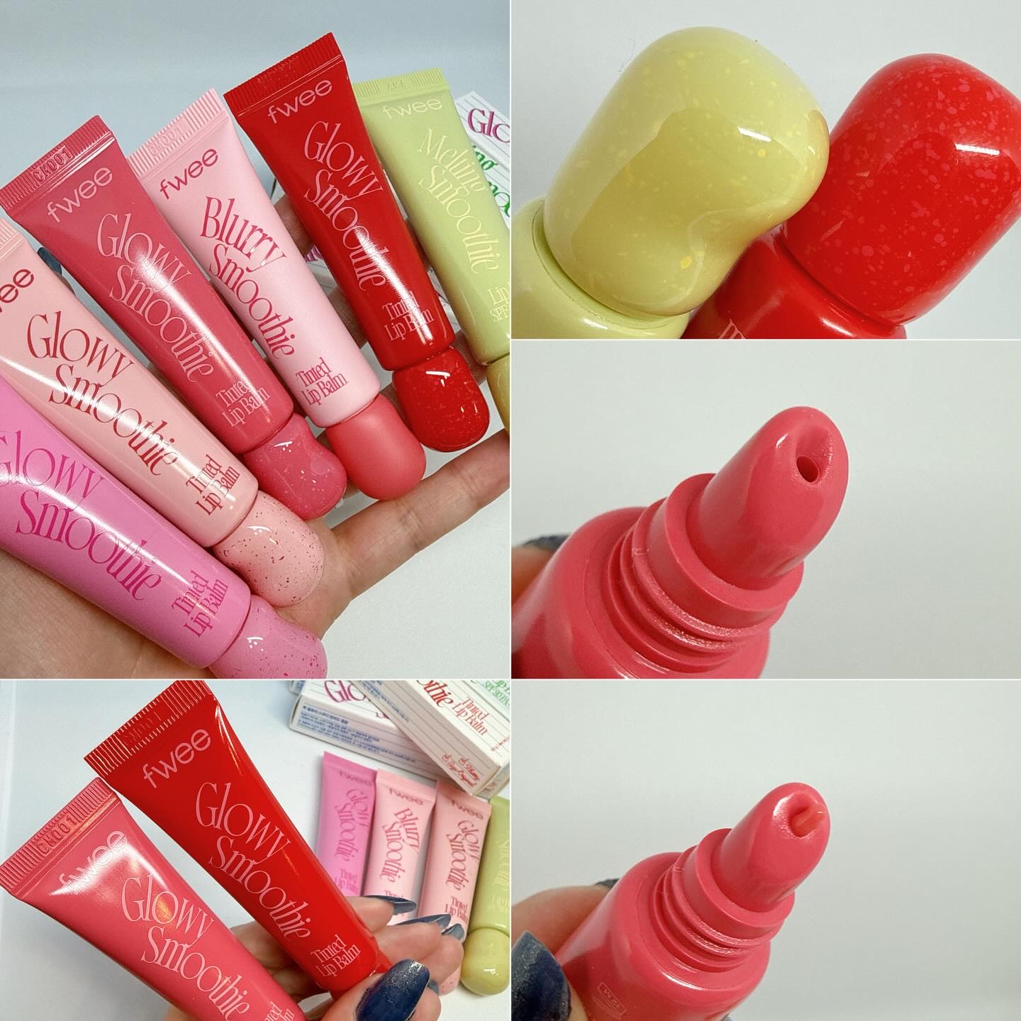 fwee フィー　グロウスムージーリップバームのクチコミ「むーんぱわーさろんのプレキャンで、
fweeの新作、スムージーリップバーム
全18色中6色を頂.....」（3枚目）