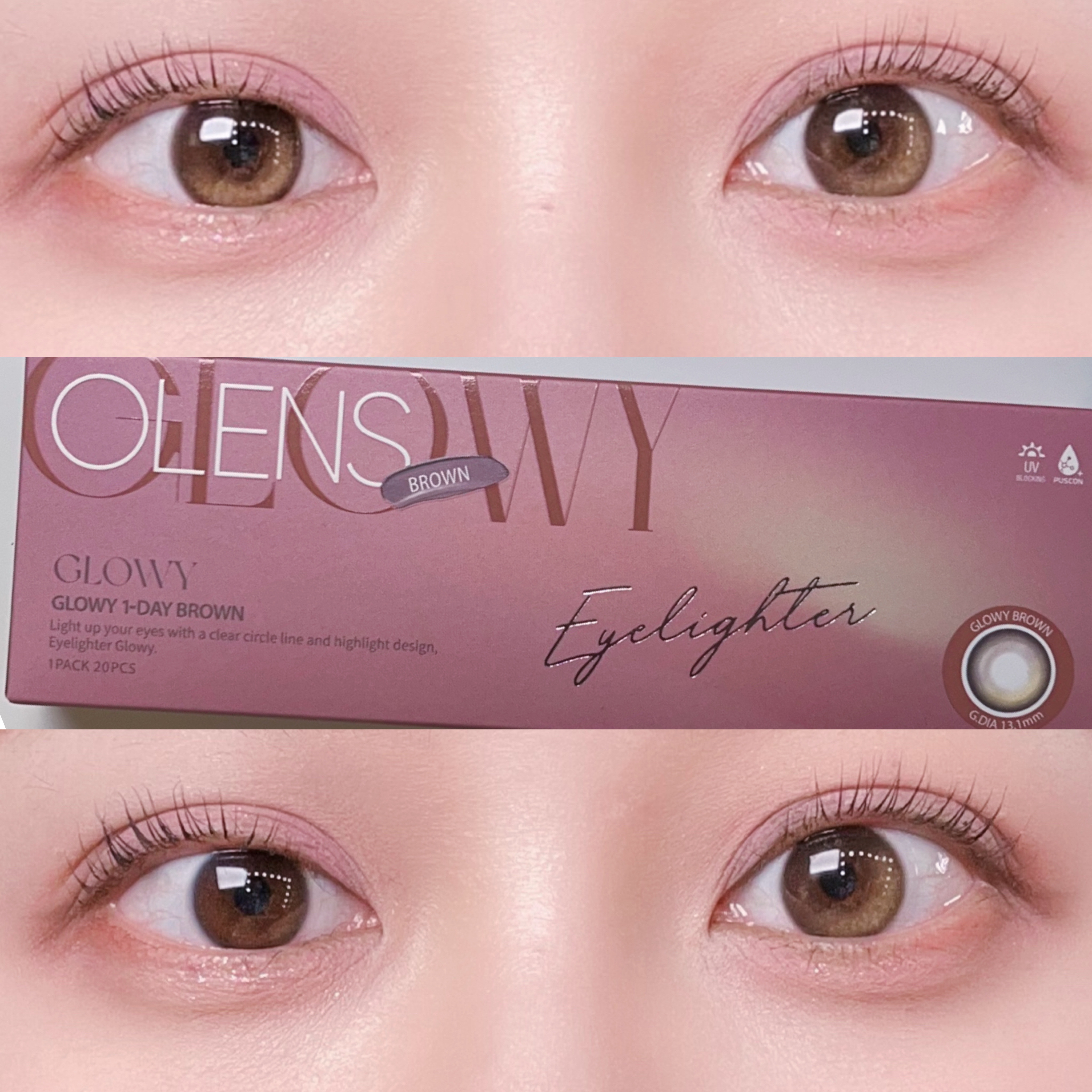 Glowy 1day/OLENS/ワンデー（１DAY）カラコンを使ったクチコミ（1枚目）