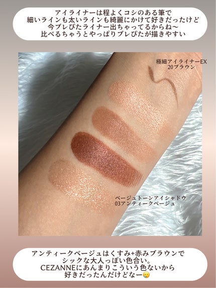 極細アイライナーEX/CEZANNE/リキッドアイライナーを使ったクチコミ(3枚目)