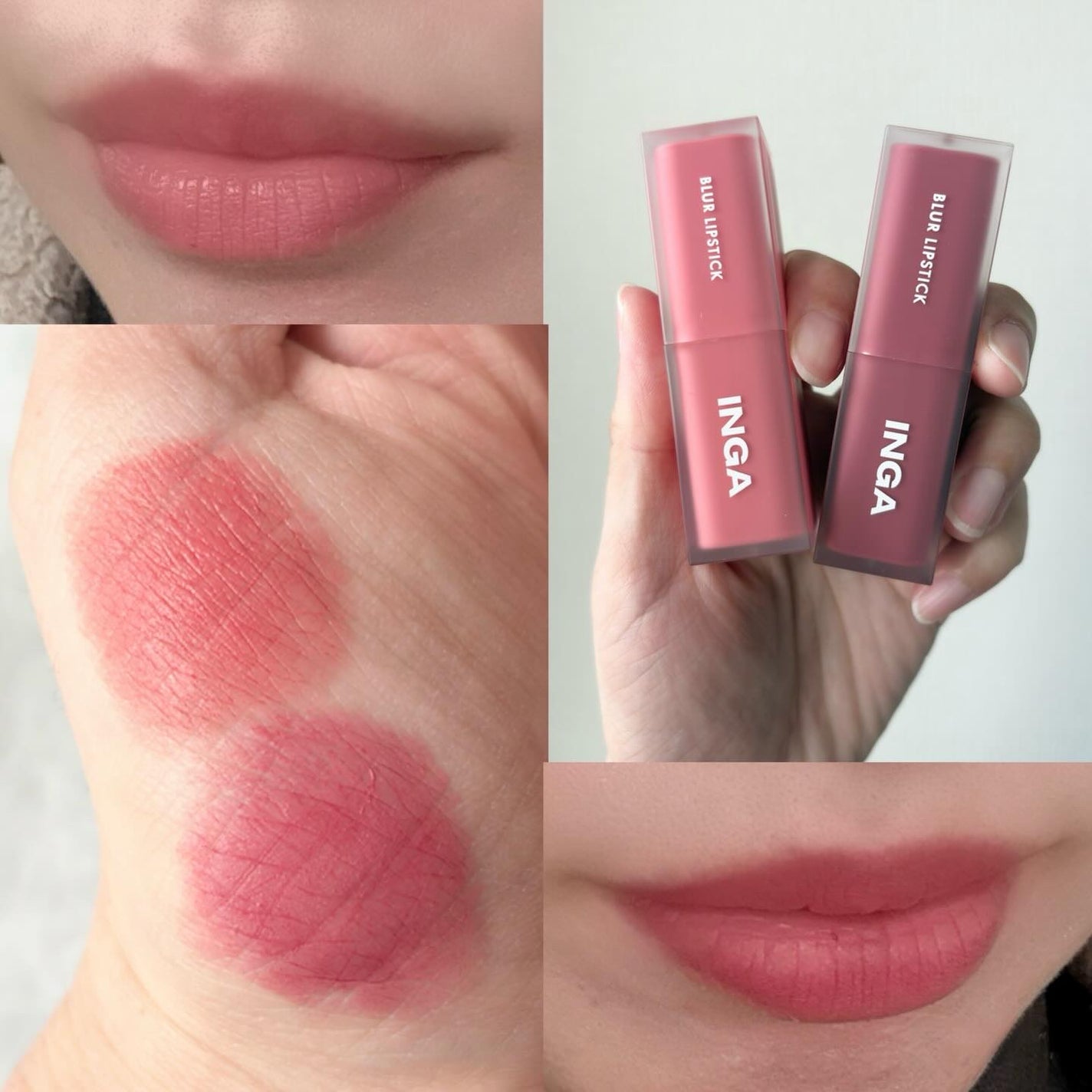 パウダーブラー リップスティック/INGA/口紅を使ったクチコミ(3枚目)