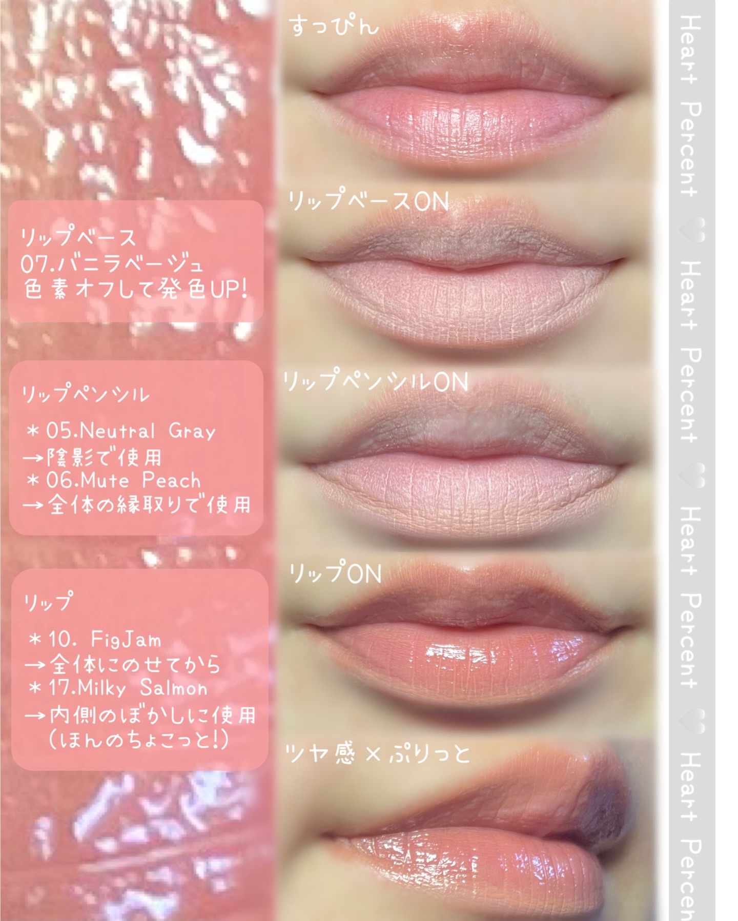 ドット オン ムード オールカバー リップベース/Heart Percent/リップクリームを使ったクチコミ（3枚目）