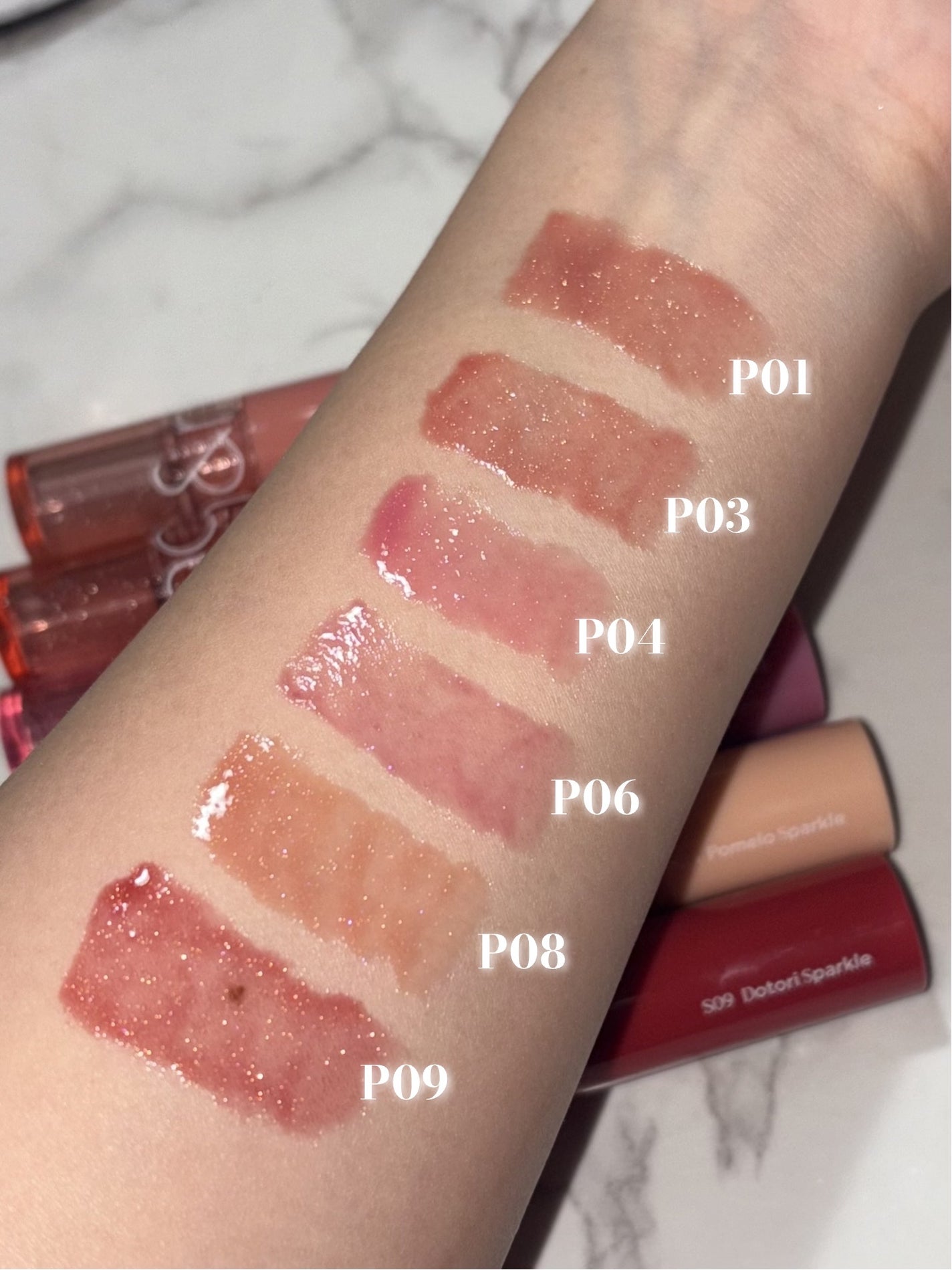 グラスティングカラーグロス/rom&nd/リップグロスを使ったクチコミ(5枚目)