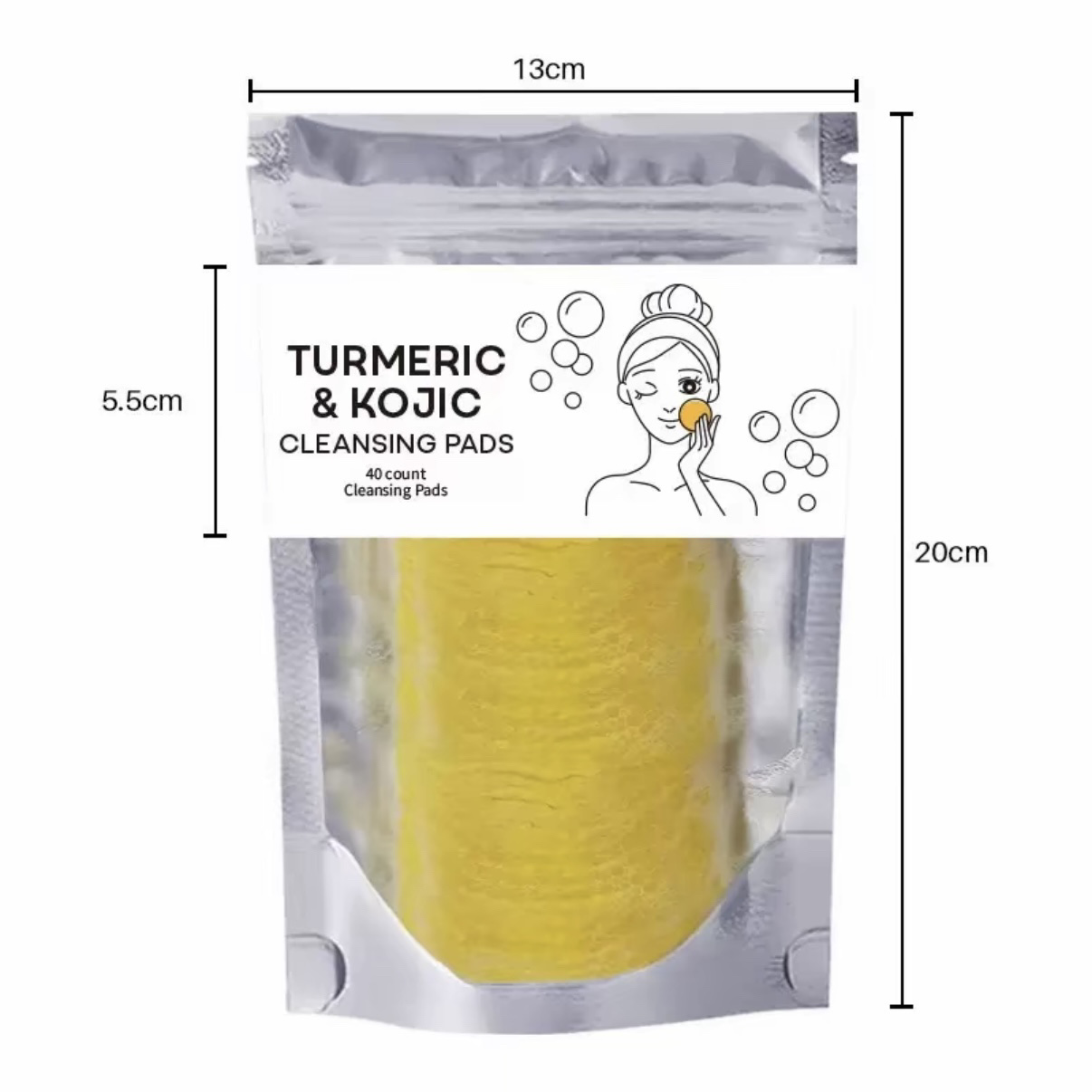TURMERIC & KOJIC CLEANSING PADS 40 count Cleansing Pads/MIAOFUTONG/クレンジングシートを使ったクチコミ（2枚目）