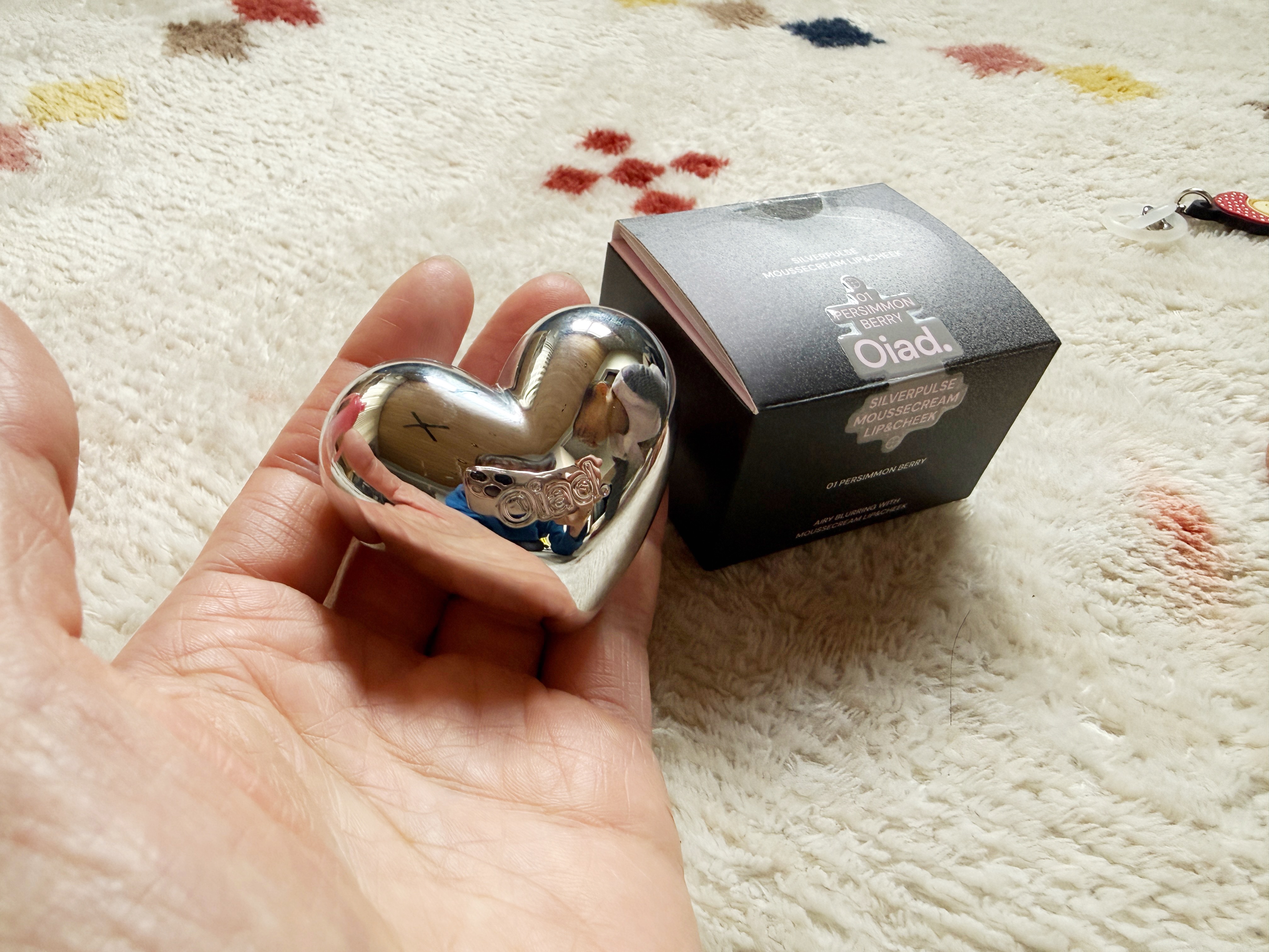 シルバーパース ムースクリーム リップ＆チーク 01 パーシモンベリー/oiad/ジェル・クリームチークを使ったクチコミ（1枚目）