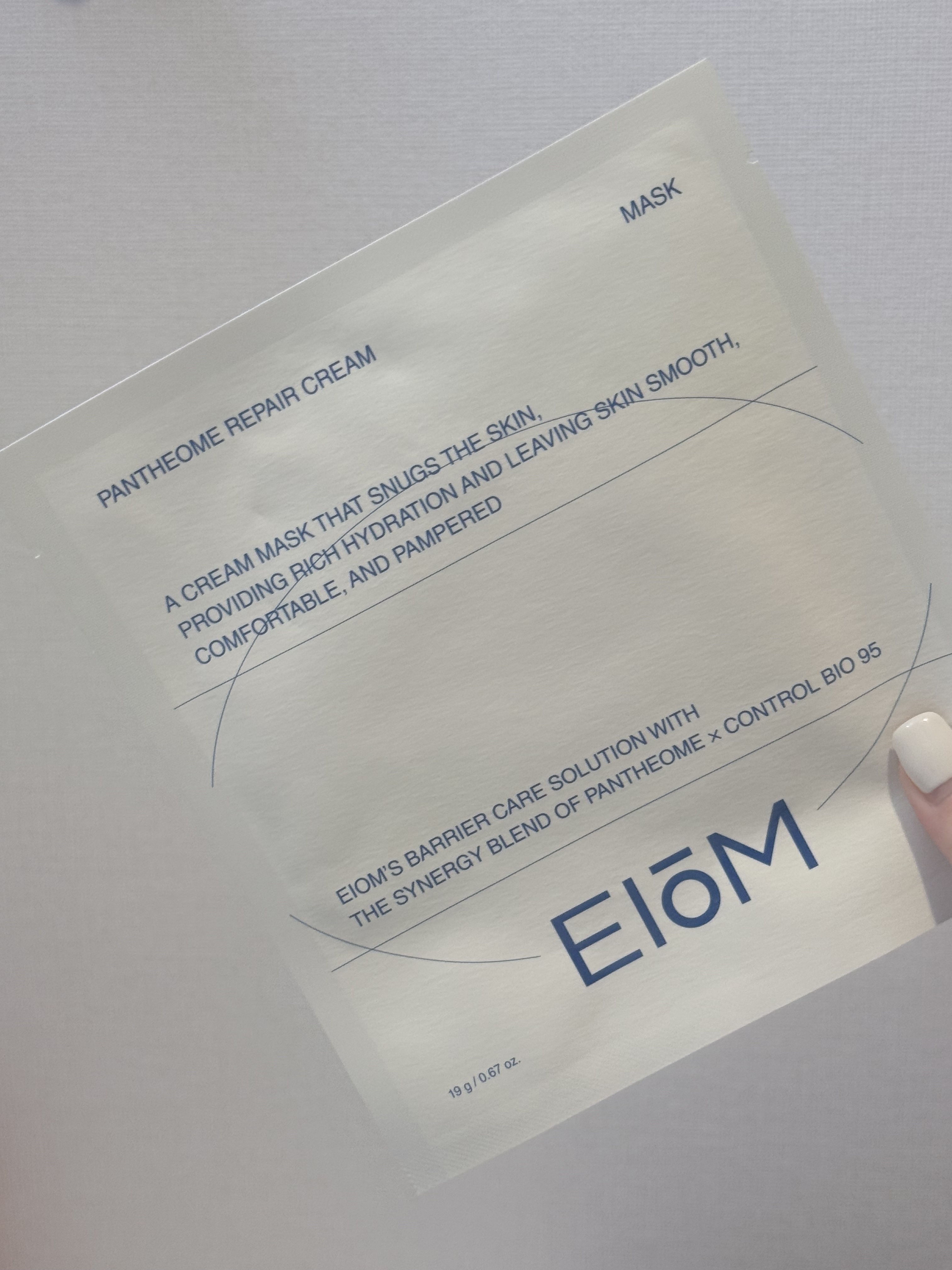 パンテオーム リペア クリーム シートマスク/EIOM/シートマスク・パックを使ったクチコミ（2枚目）