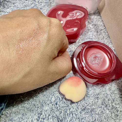 バーミーパフポットリップアンドチーク/%Recipe/ジェル・クリームチークを使ったクチコミ（2枚目）