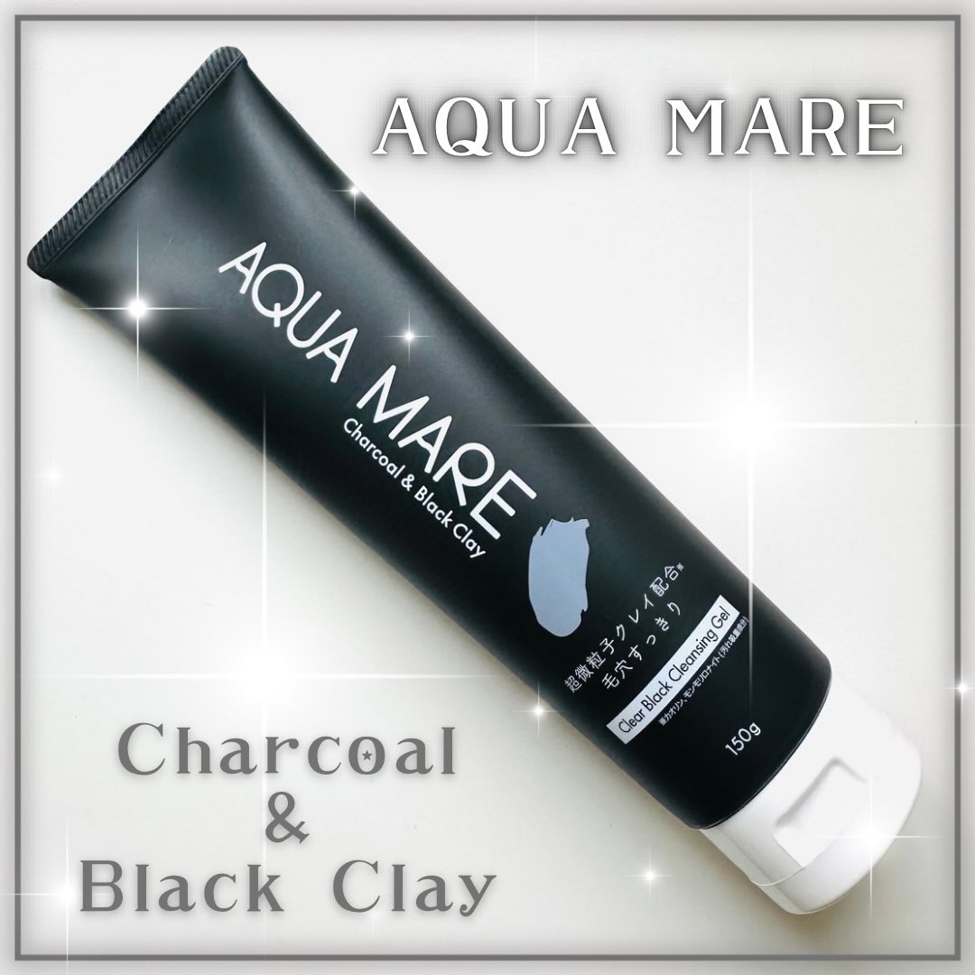 AQUAMARE クリアブラッククレンジングジェルのクチコミ「無添加処方のスキンケアブランドの
毛穴ケア特化クレンジング😊

3種のクレイ・2種の酵素・炭を.....」（1枚目）