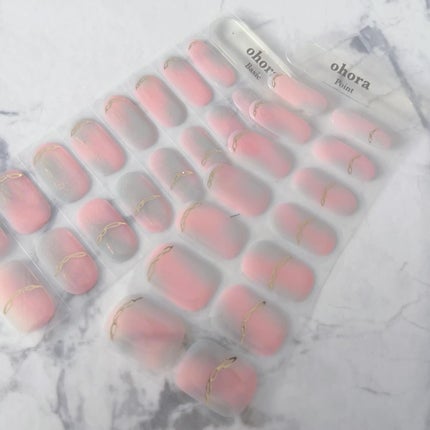 セミキュアジェルネイル(ハンド)/ohora/ネイルシールを使ったクチコミ(2枚目)