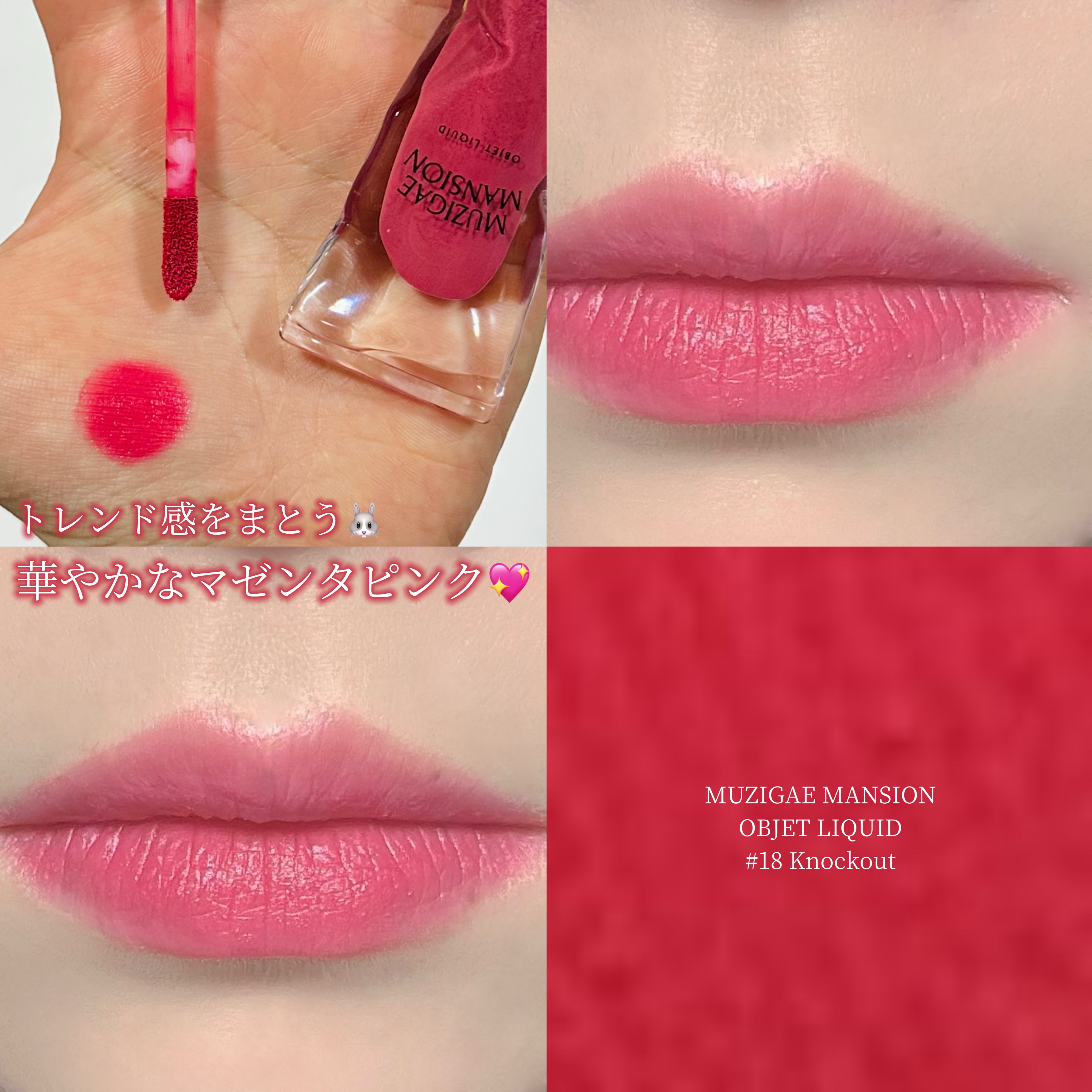 オブジェリキッド/MUZIGAE MANSION/口紅を使ったクチコミ（1枚目）