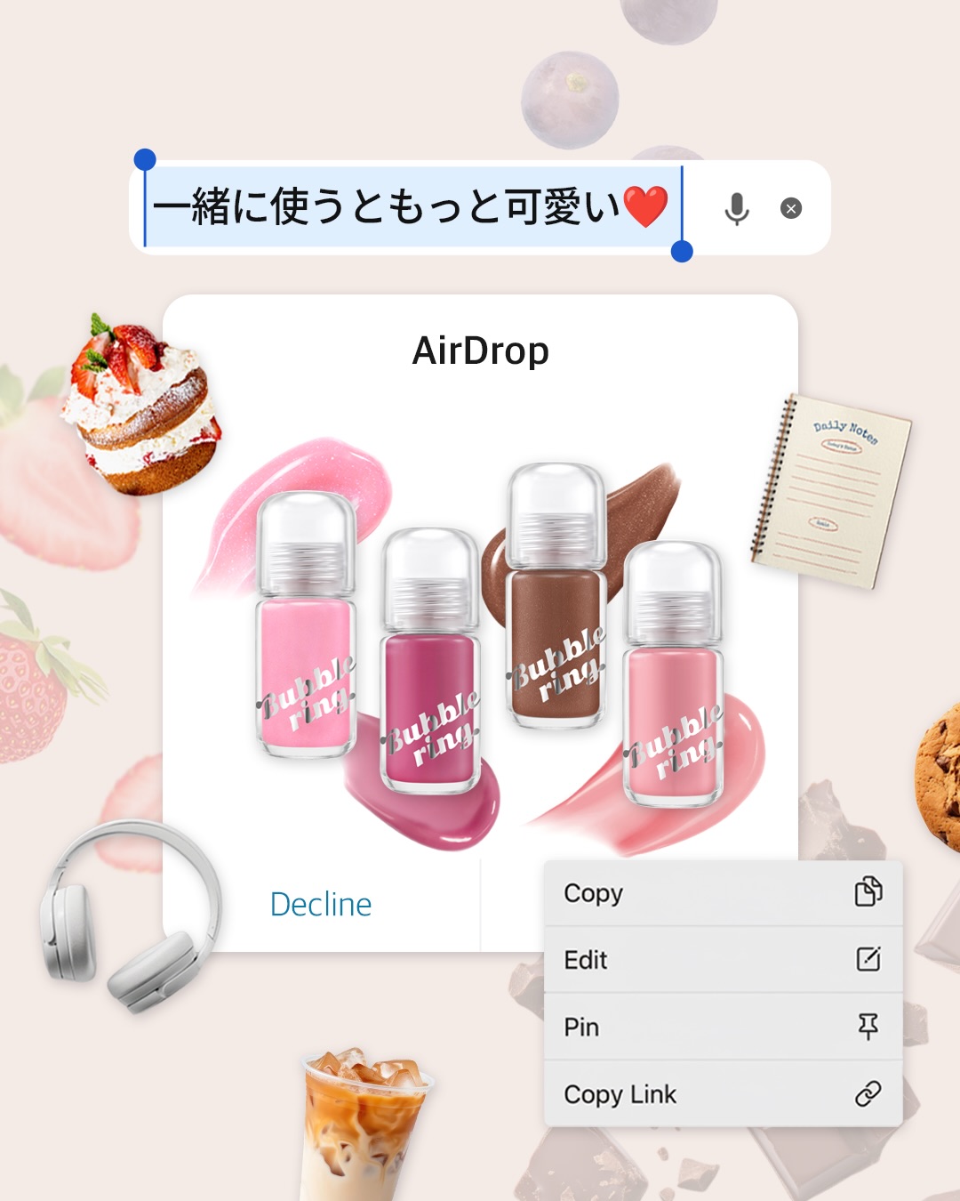 ロングラスティング バブルリングガムグロス/LUNA/リップグロスを使ったクチコミ（1枚目）