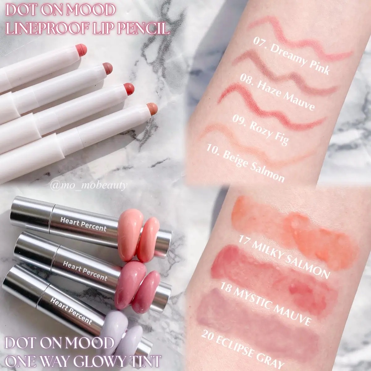 ドットオンムードワンウェイグロイティント/Heart Percent/リップティントを使ったクチコミ（2枚目）