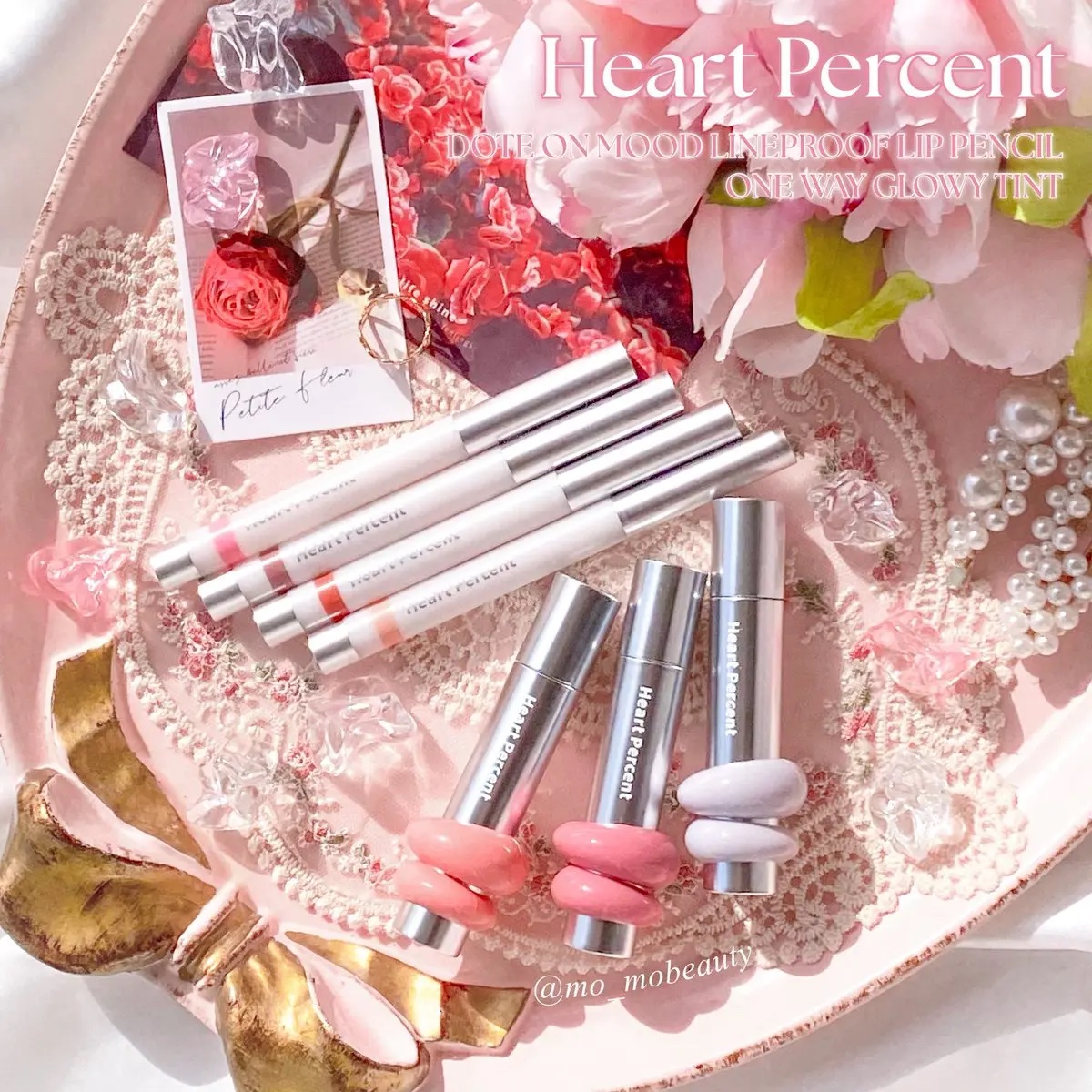 ドットオンムードワンウェイグロイティント/Heart Percent/リップティントを使ったクチコミ（1枚目）