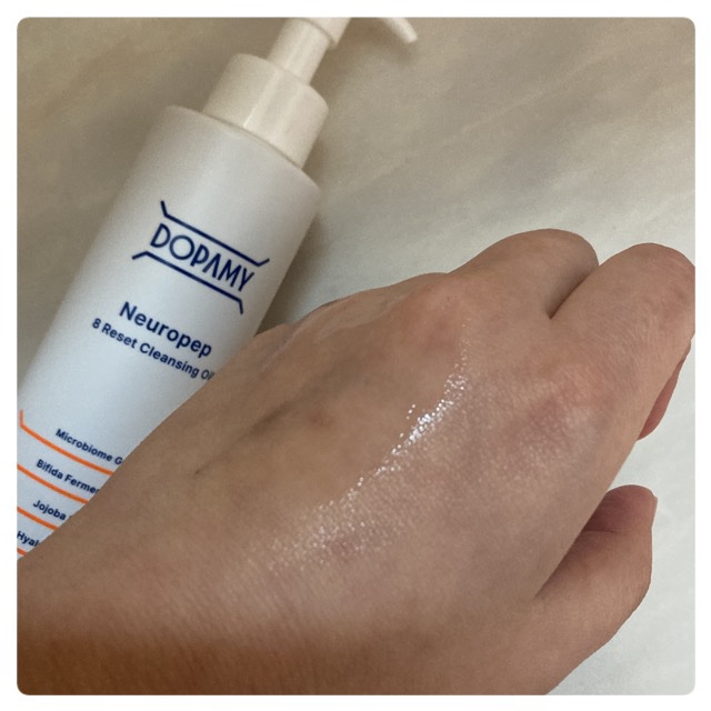 DOPAMY Neuropep 8 Reset Cleansing Oil のクチコミ「毛穴詰まりも皮脂も“とろけて落ちる”
ディープオイルクレンジングなのだそう‼️
少し黄色がかか.....」（2枚目）