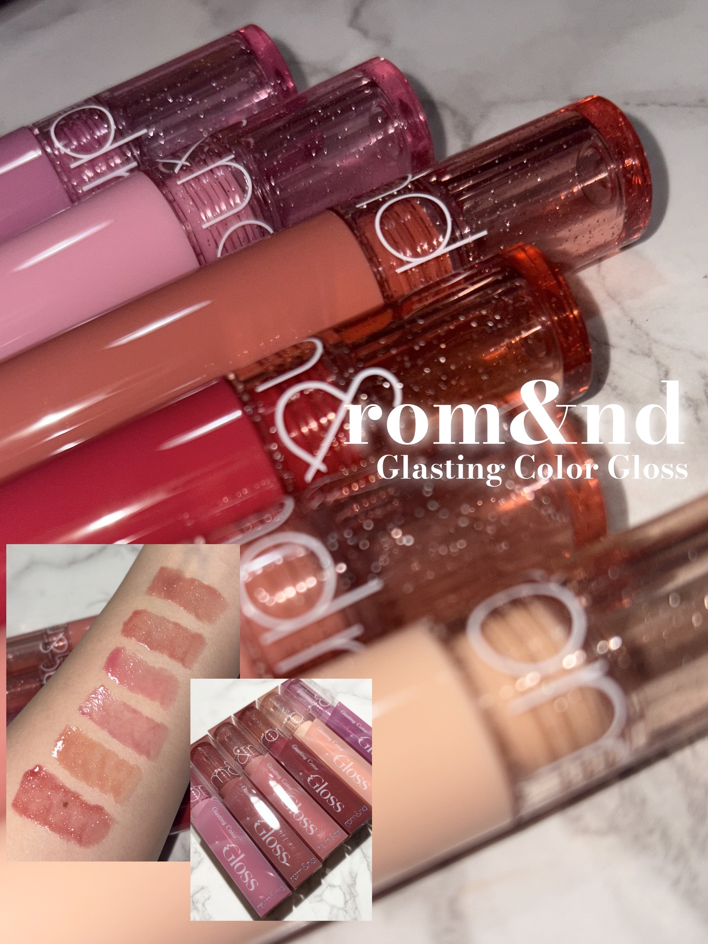 グラスティングカラーグロス/rom&nd/リップグロスを使ったクチコミ（1枚目）