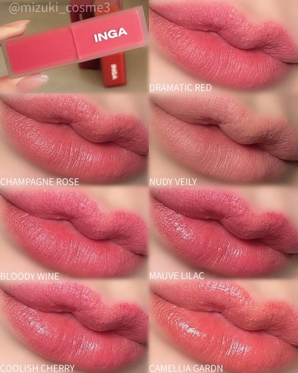 パウダーブラー リップスティック/INGA/口紅を使ったクチコミ(2枚目)