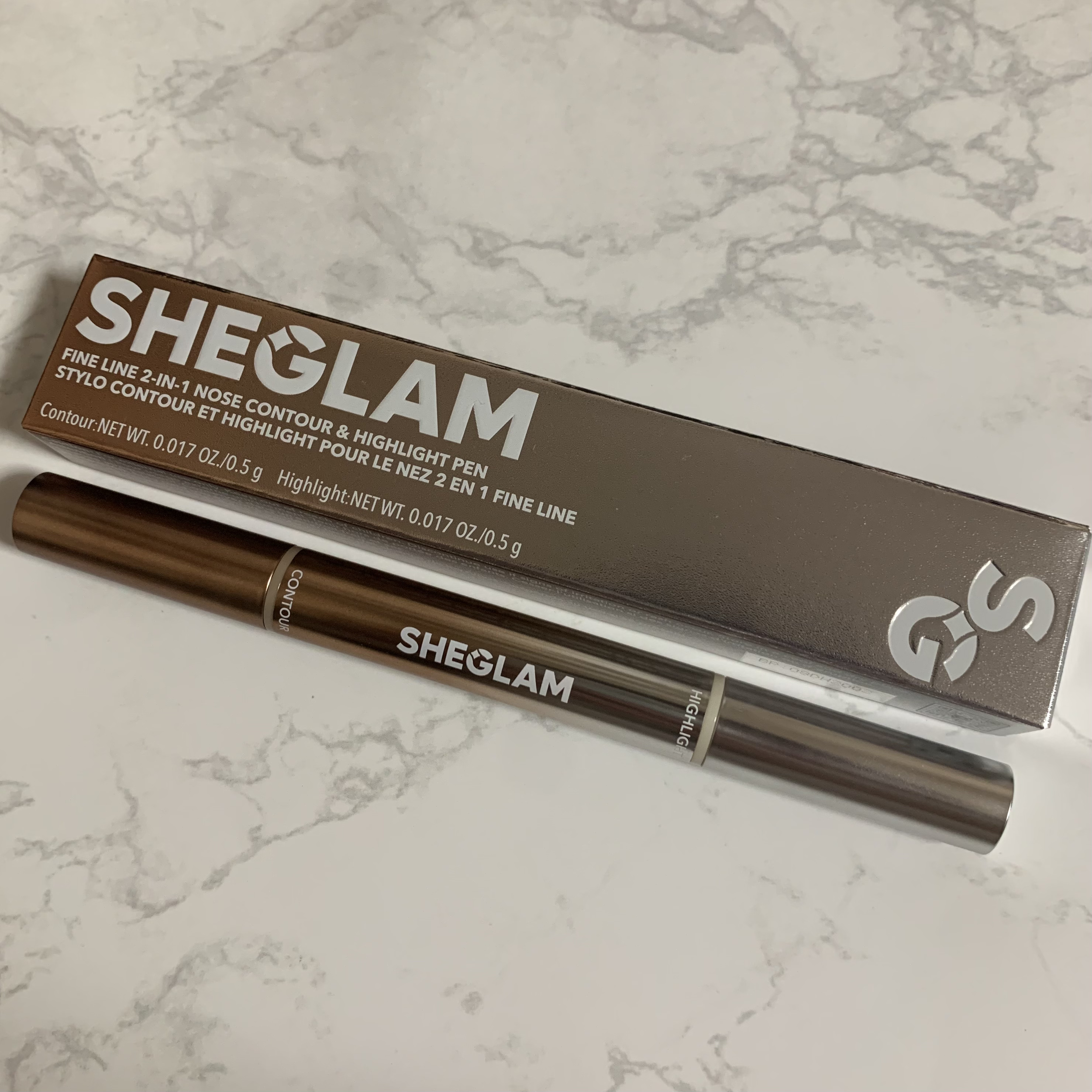 ファインライン 2-in-1 鼻輪郭 & ハイライト ペン/SHEGLAM/スティックハイライトを使ったクチコミ（1枚目）