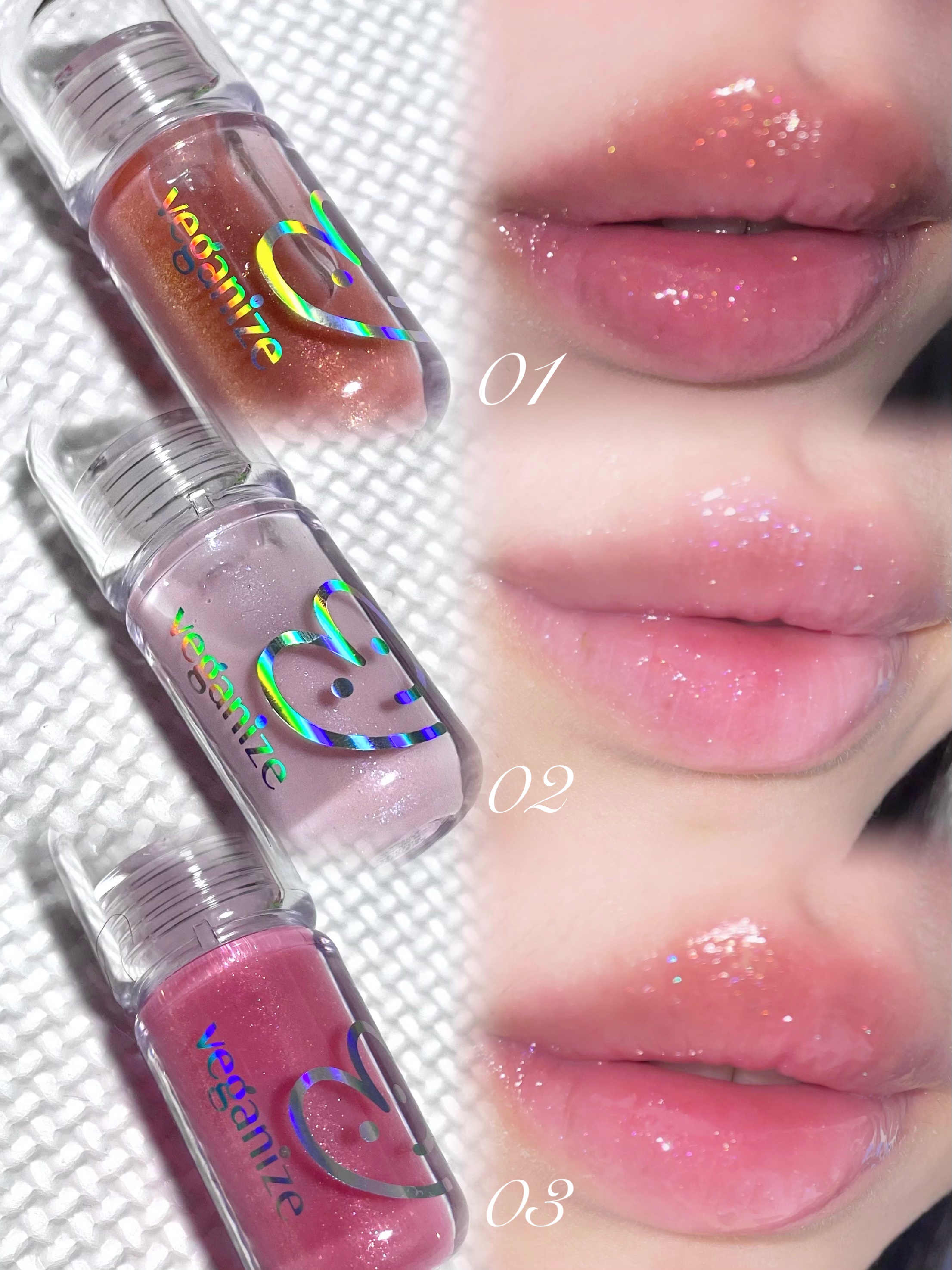 4Dジュエルシャインリップオイルパールグロス 2番 フェアリーピンク/Veganize/リップグロスを使ったクチコミ（2枚目）