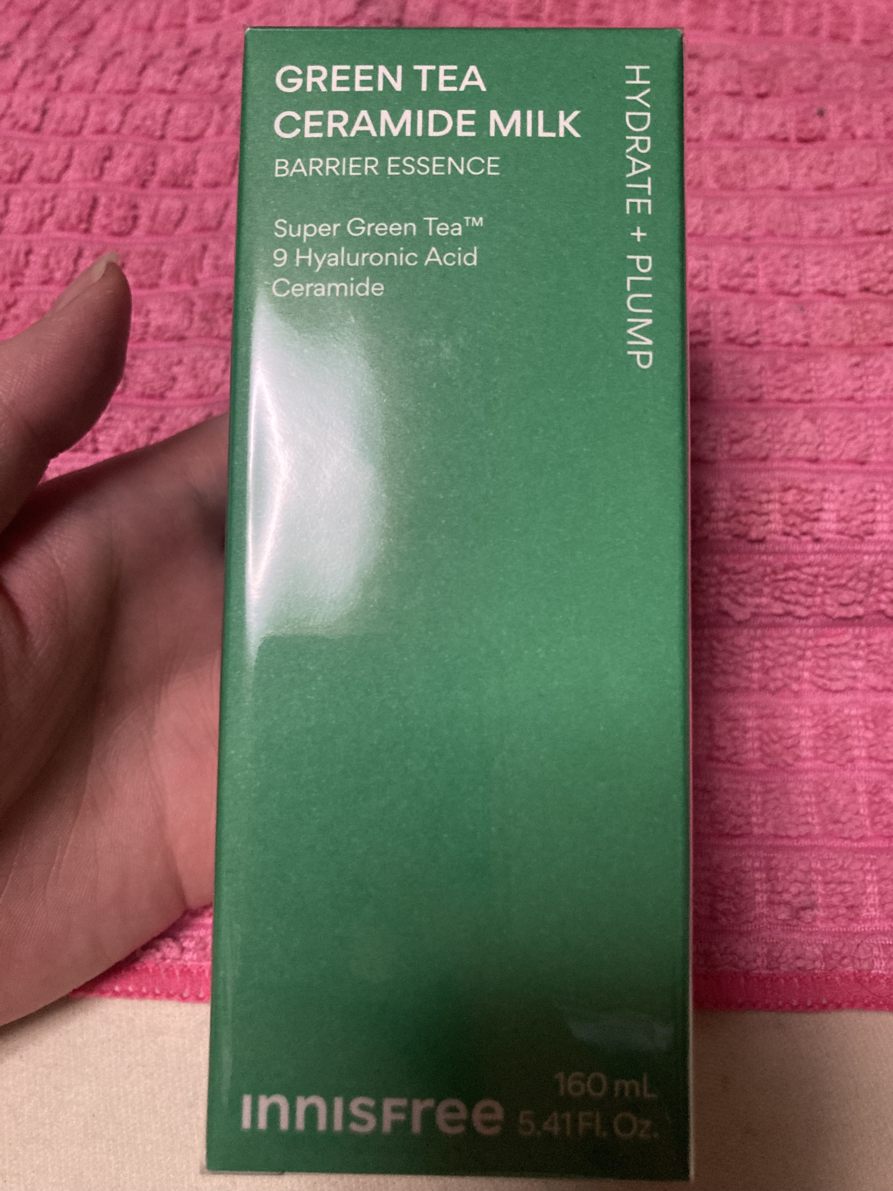 グリーンティー セラミド ミルク エッセンストナー/innisfree/化粧水を使ったクチコミ（1枚目）