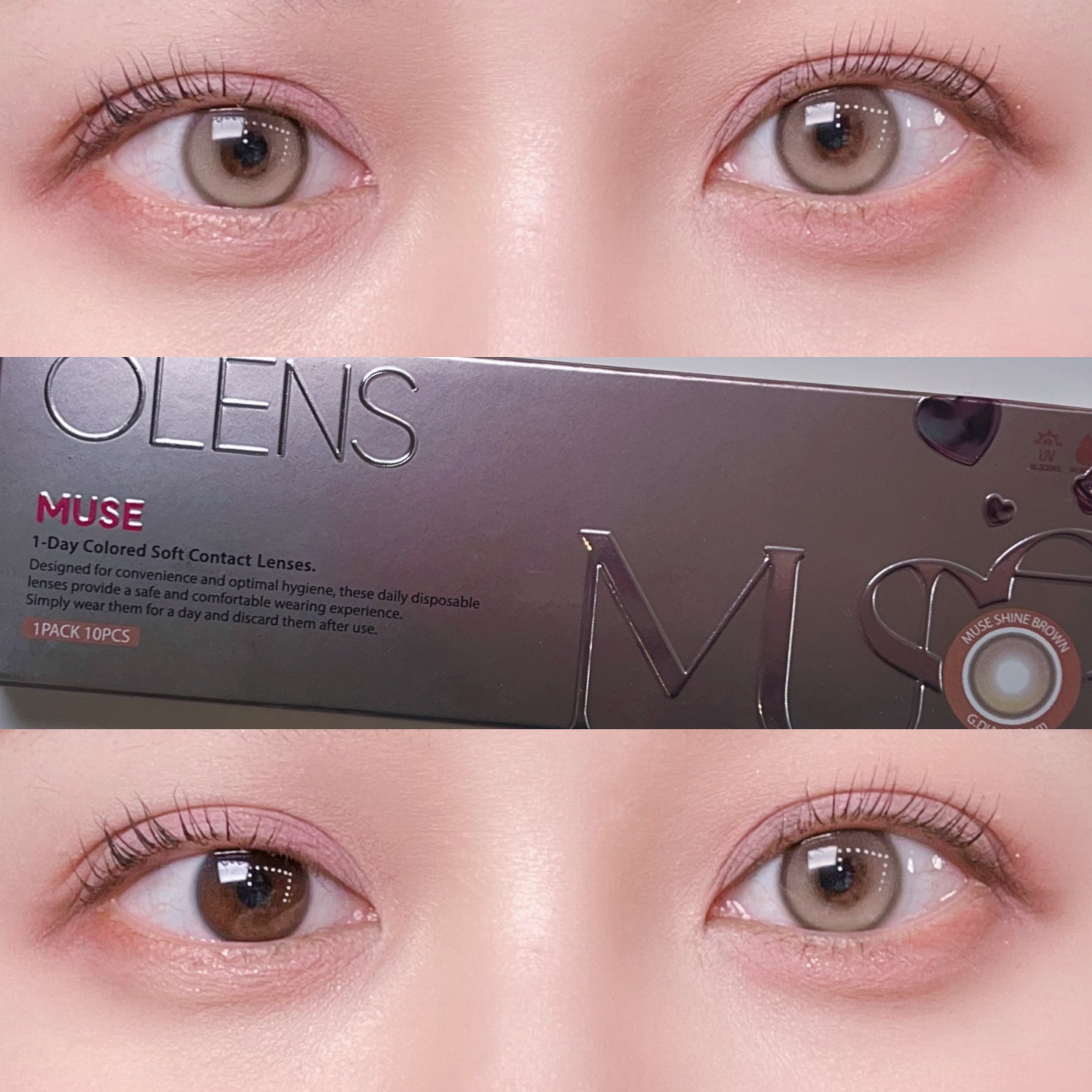 MUSE 1day/OLENS/ワンデー（１DAY）カラコンを使ったクチコミ（1枚目）