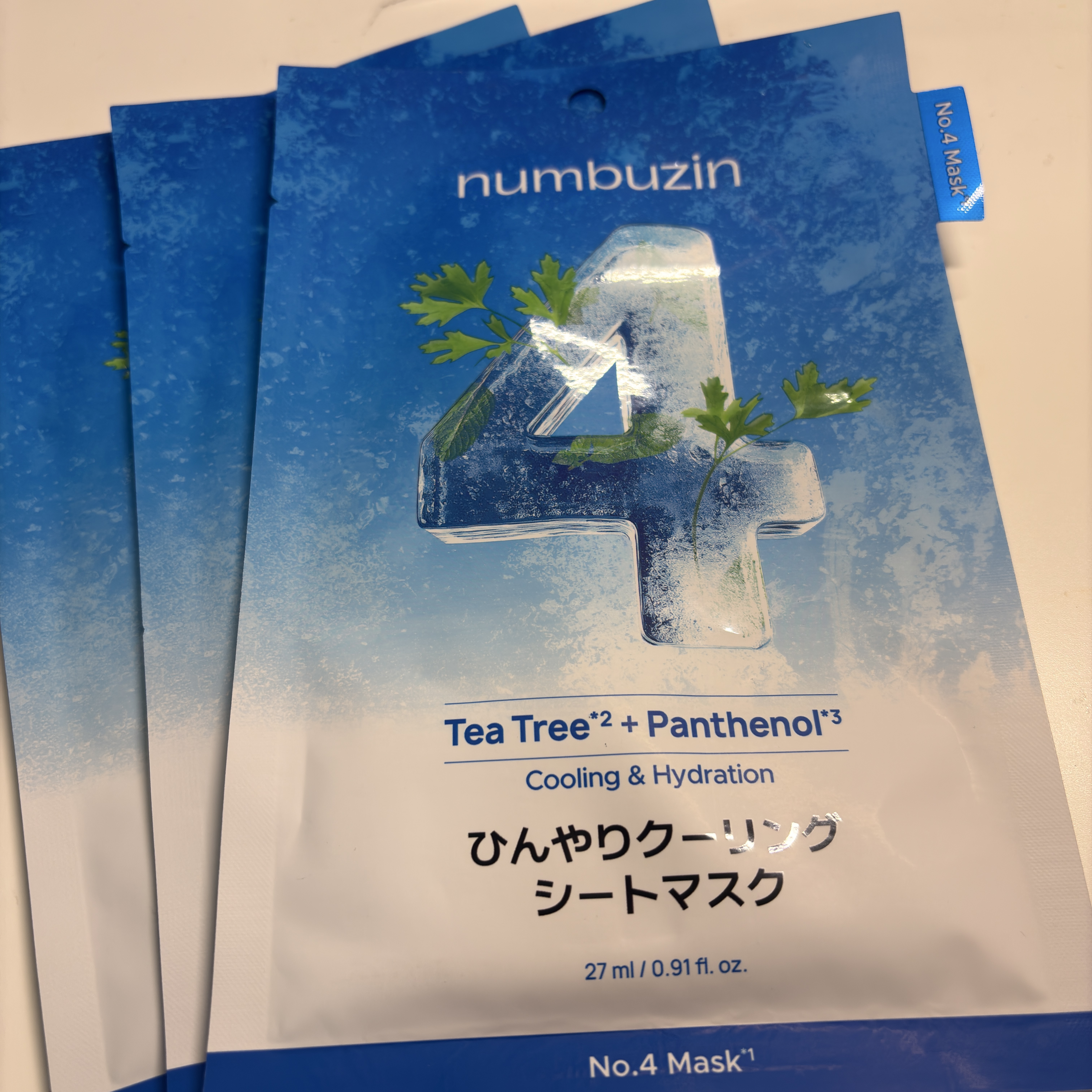 4番 ひんやりクーリングシートマスク/numbuzin/シートマスク・パックを使ったクチコミ（1枚目）