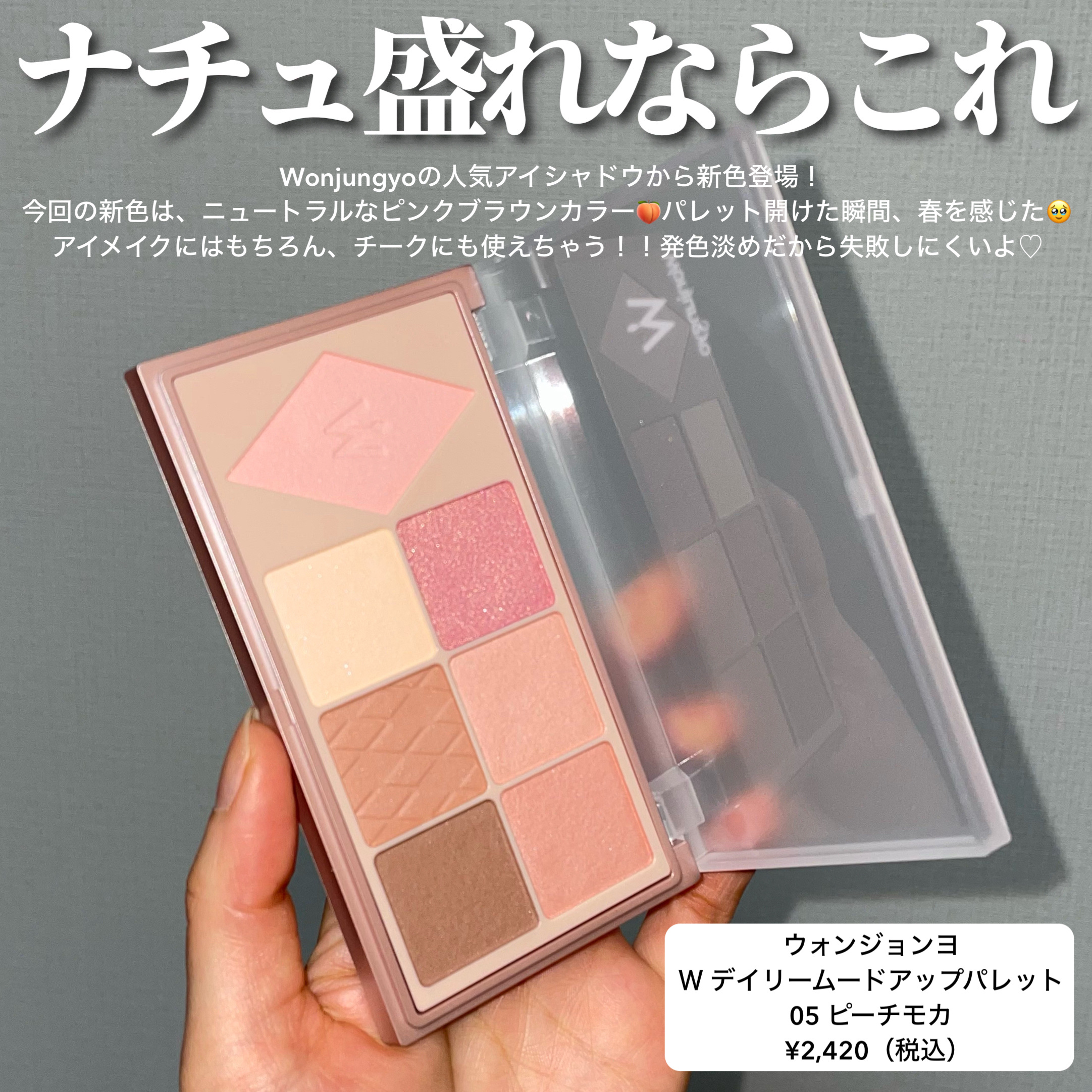 ウォンジョンヨ Ｗ デイリームードアップパレット /Wonjungyo/アイシャドウパレットを使ったクチコミ（2枚目）