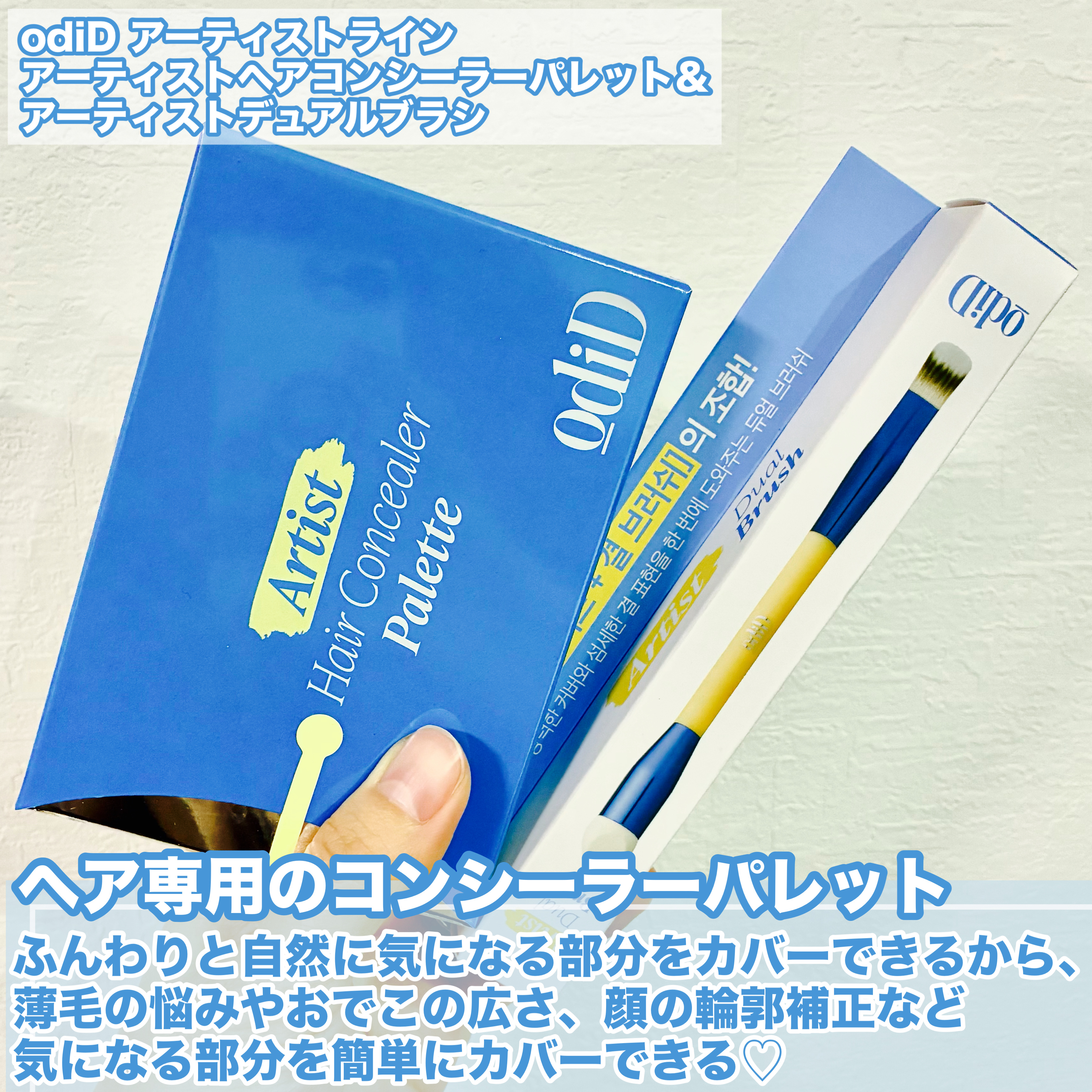  ヘアコンシーラーパレット&アーティスト デュアルブラシ/odiD/その他スタイリングを使ったクチコミ（2枚目）