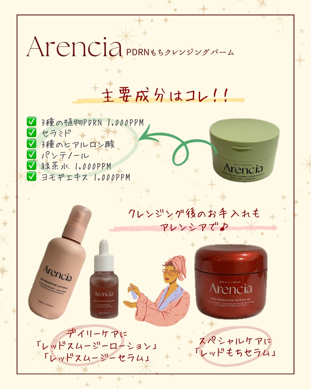 PDRNもちクレンジングバーム/アレンシア/クレンジングバームを使ったクチコミ(3枚目)