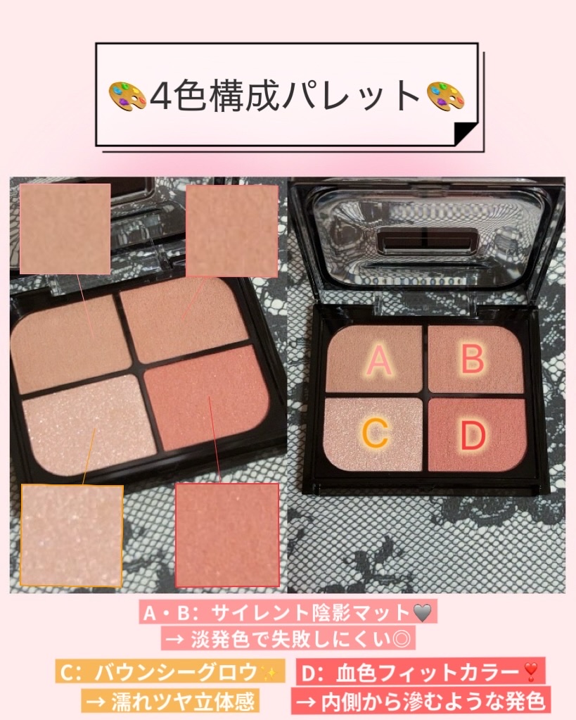 バウンシーチークシャドウ/KATE/マルチパレットを使ったクチコミ（3枚目）