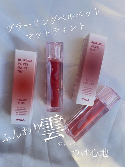ブラーリングベルベットマットティント/INGA/リップティントを使ったクチコミ(1枚目)