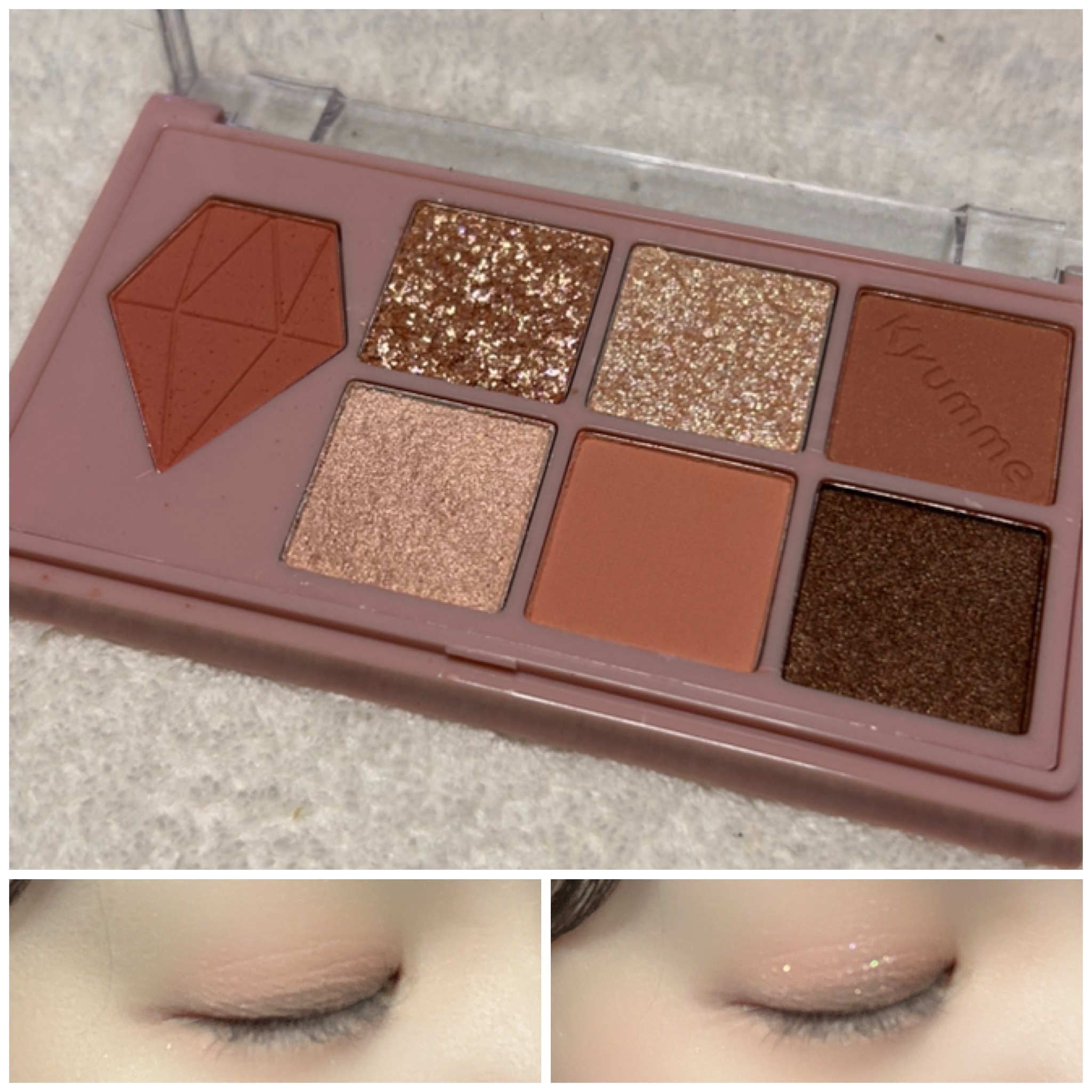 KM マルチパーパスパレット/DAISO/アイシャドウパレットを使ったクチコミ（3枚目）