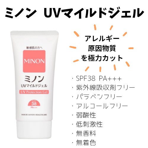 ミノンUVマイルドジェル/ミノン/日焼け止めジェルを使ったクチコミ（1枚目）