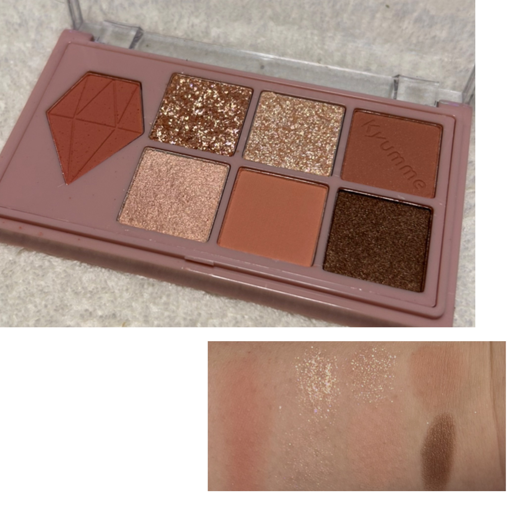 KM マルチパーパスパレット/DAISO/アイシャドウパレットを使ったクチコミ（2枚目）