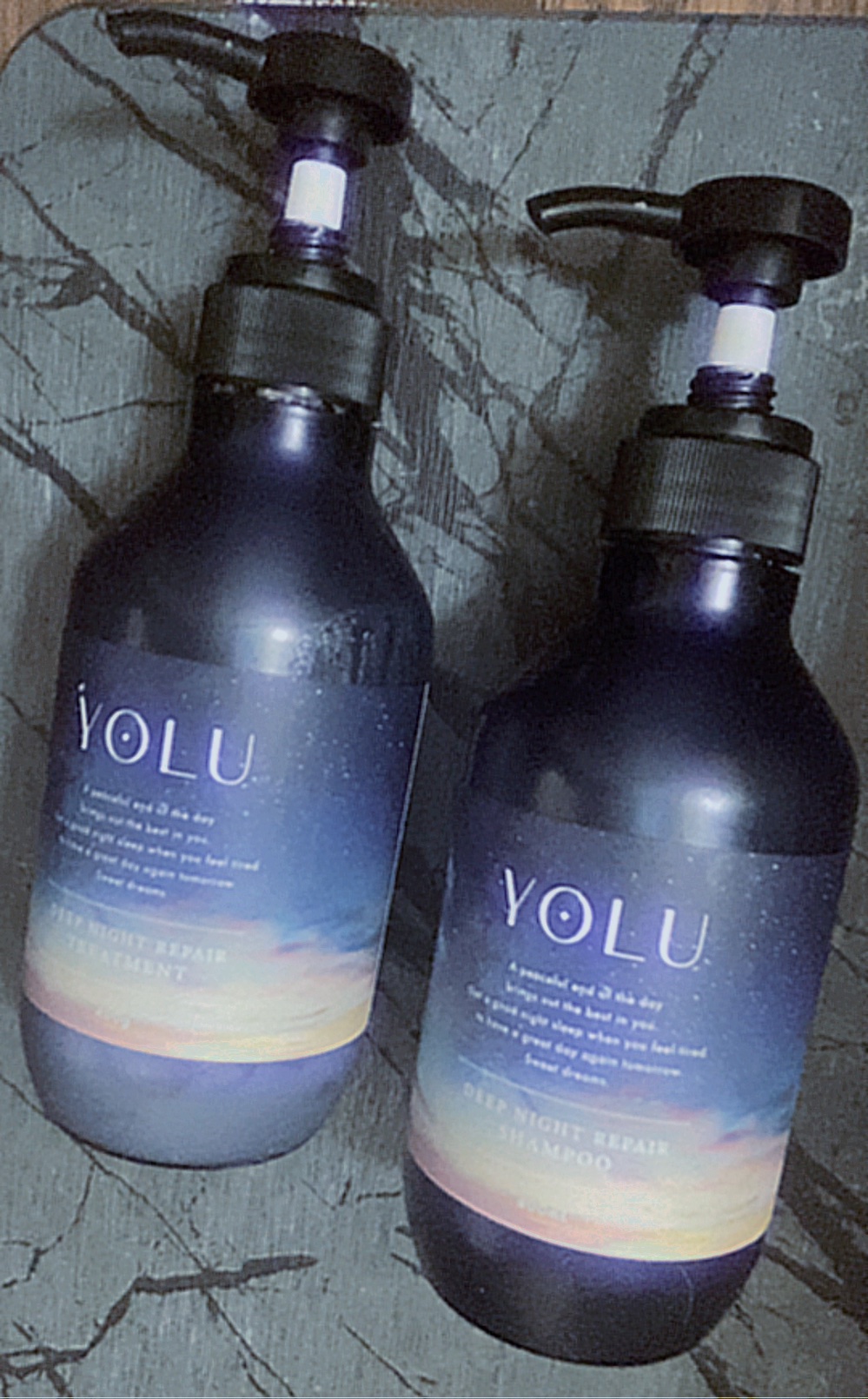 カームナイトリペアシャンプー／トリートメント/YOLU/シャンプー・コンディショナーを使ったクチコミ（1枚目）