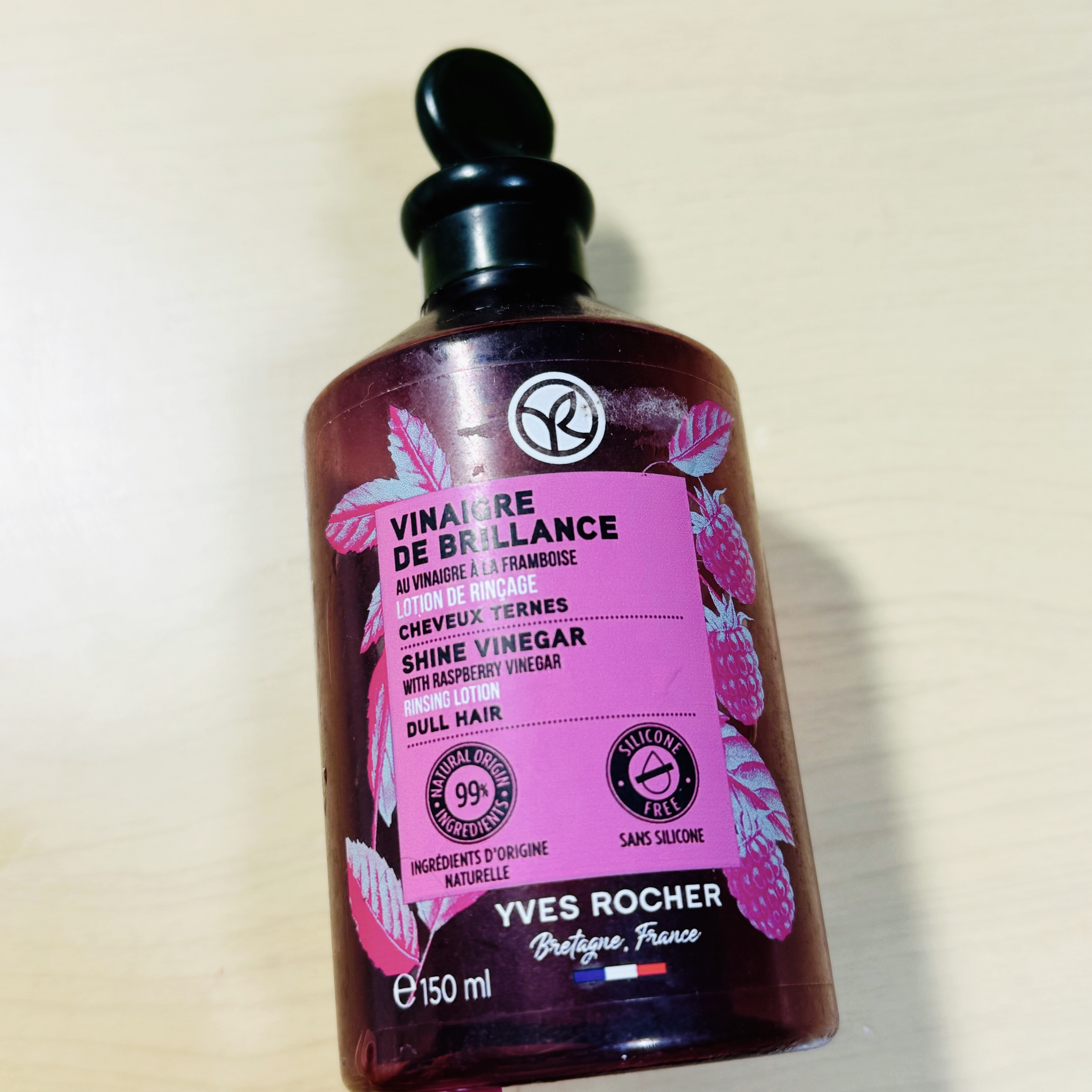 リンシングビネガー シルキーシャイン さらキララズベリー/イヴ・ロシェ/洗い流すヘアトリートメントを使ったクチコミ（1枚目）