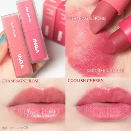 パウダーブラー リップスティック/INGA/口紅を使ったクチコミ(2枚目)