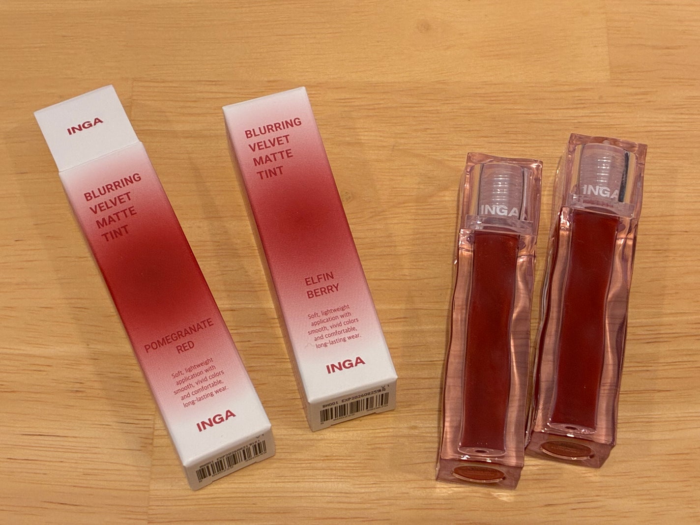 ブラーリングベルベットマットティント/INGA/リップティントを使ったクチコミ(1枚目)