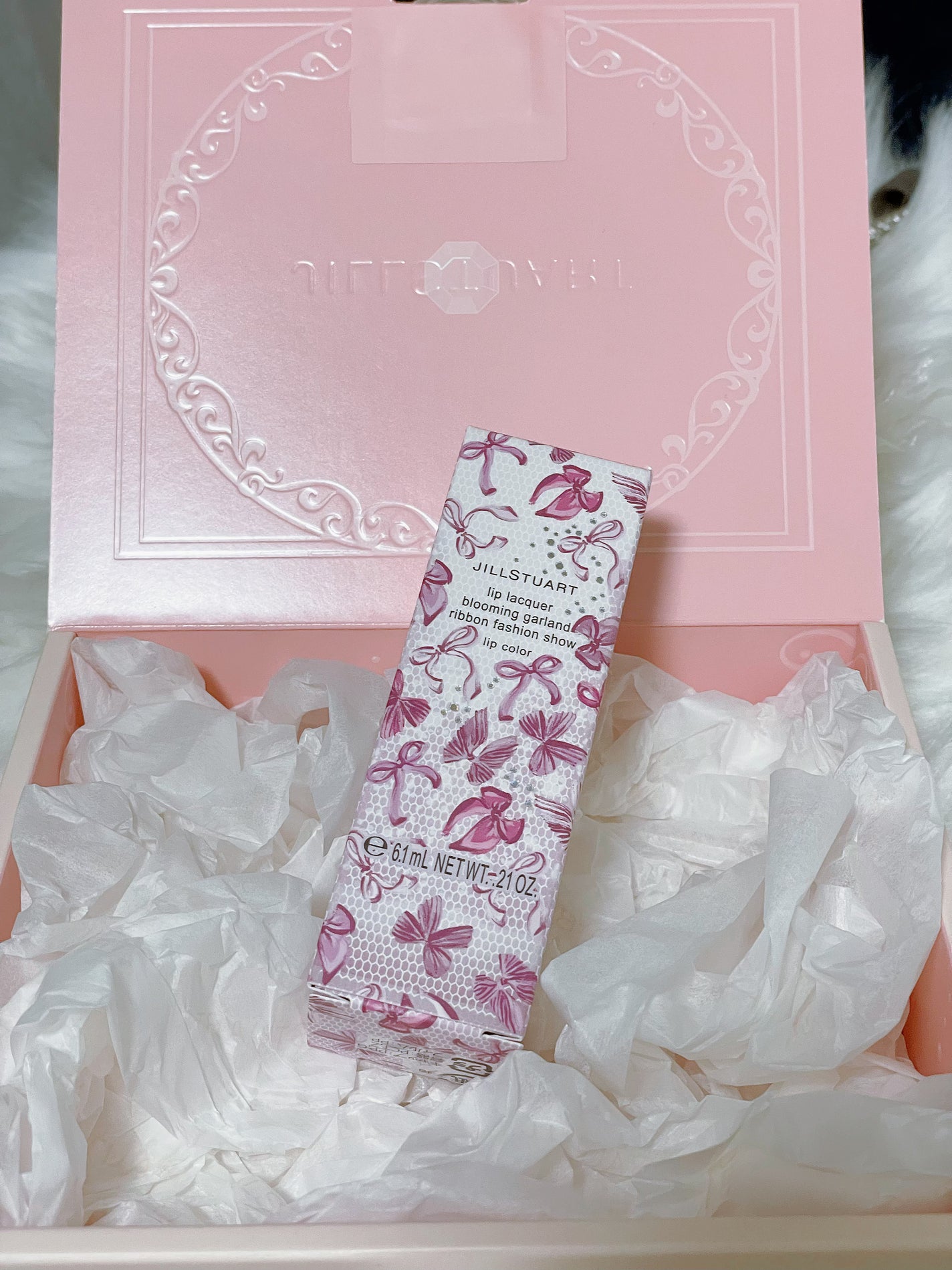 リップラッカー ブルーミングガーランド/JILL STUART/口紅を使ったクチコミ(3枚目)