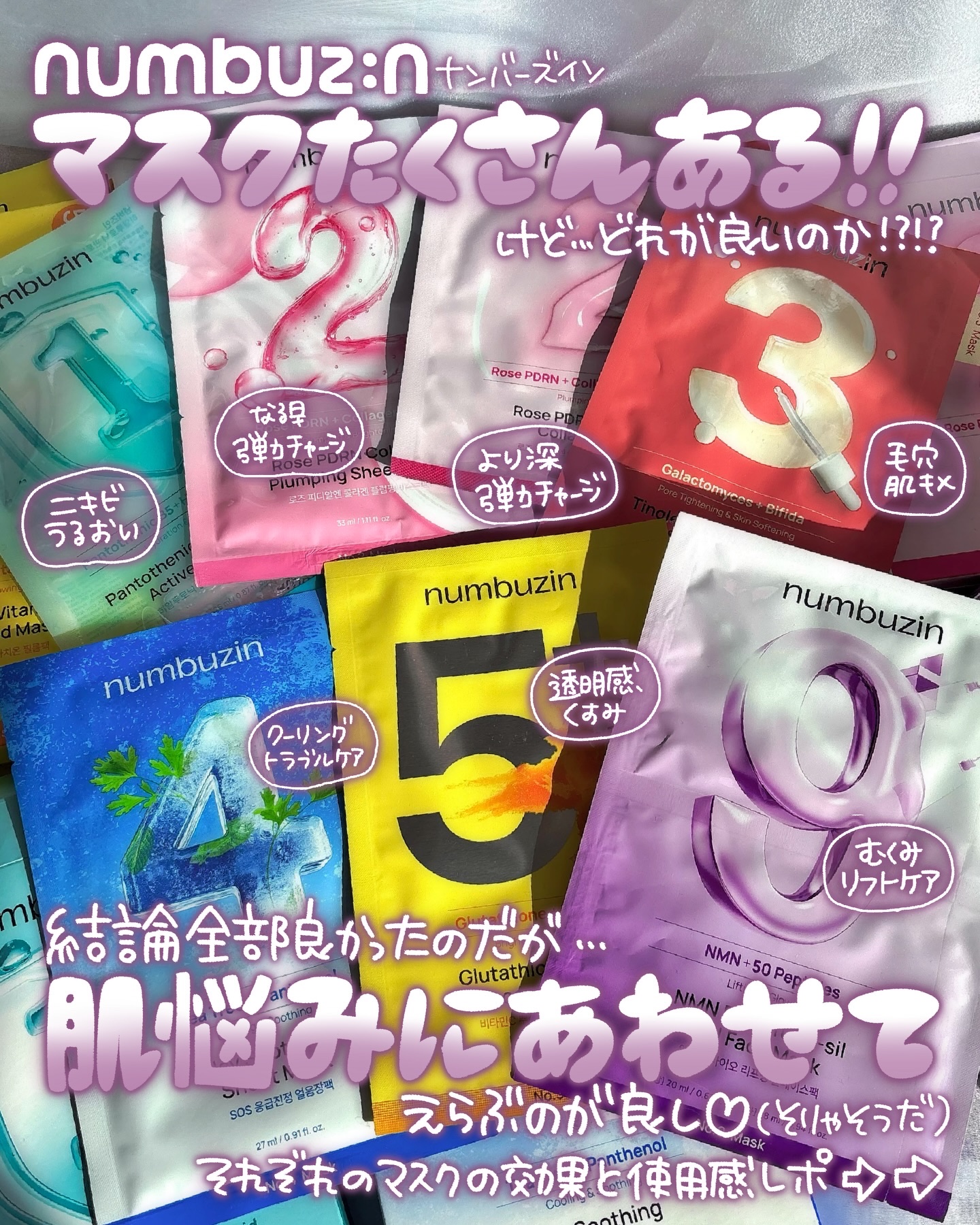 ナンバーズイン 1番 ヒアルロニックパントテン酸ガーゼマスク/numbuzin/シートマスク・パックを使ったクチコミ（2枚目）