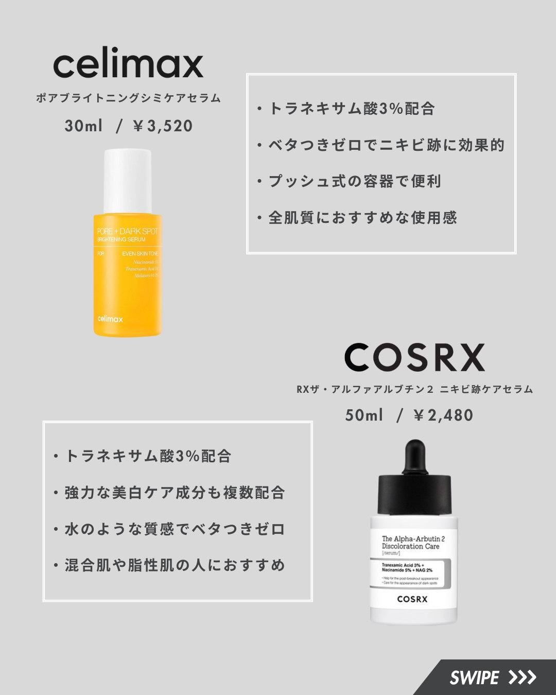 ポア ブライトニング シミケアセラム/celimax/美容液を使ったクチコミ（3枚目）