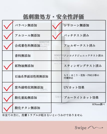 センシティブオイルフルクレンジングミルク/SAM'U/ミルククレンジングを使ったクチコミ(3枚目)