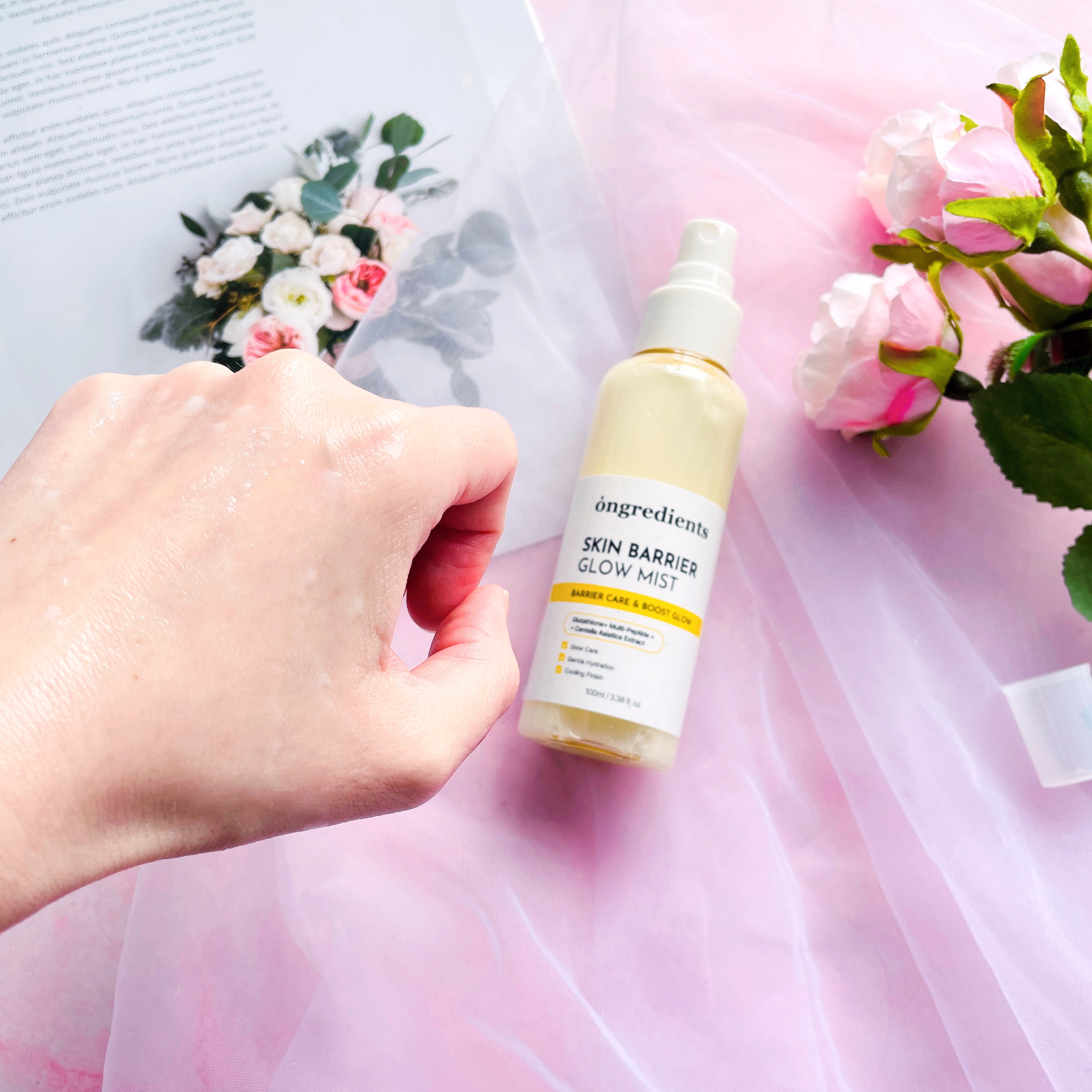 オングリディエンツ スキンバリアグローミスト/Ongredients/ミスト状化粧水を使ったクチコミ（3枚目）