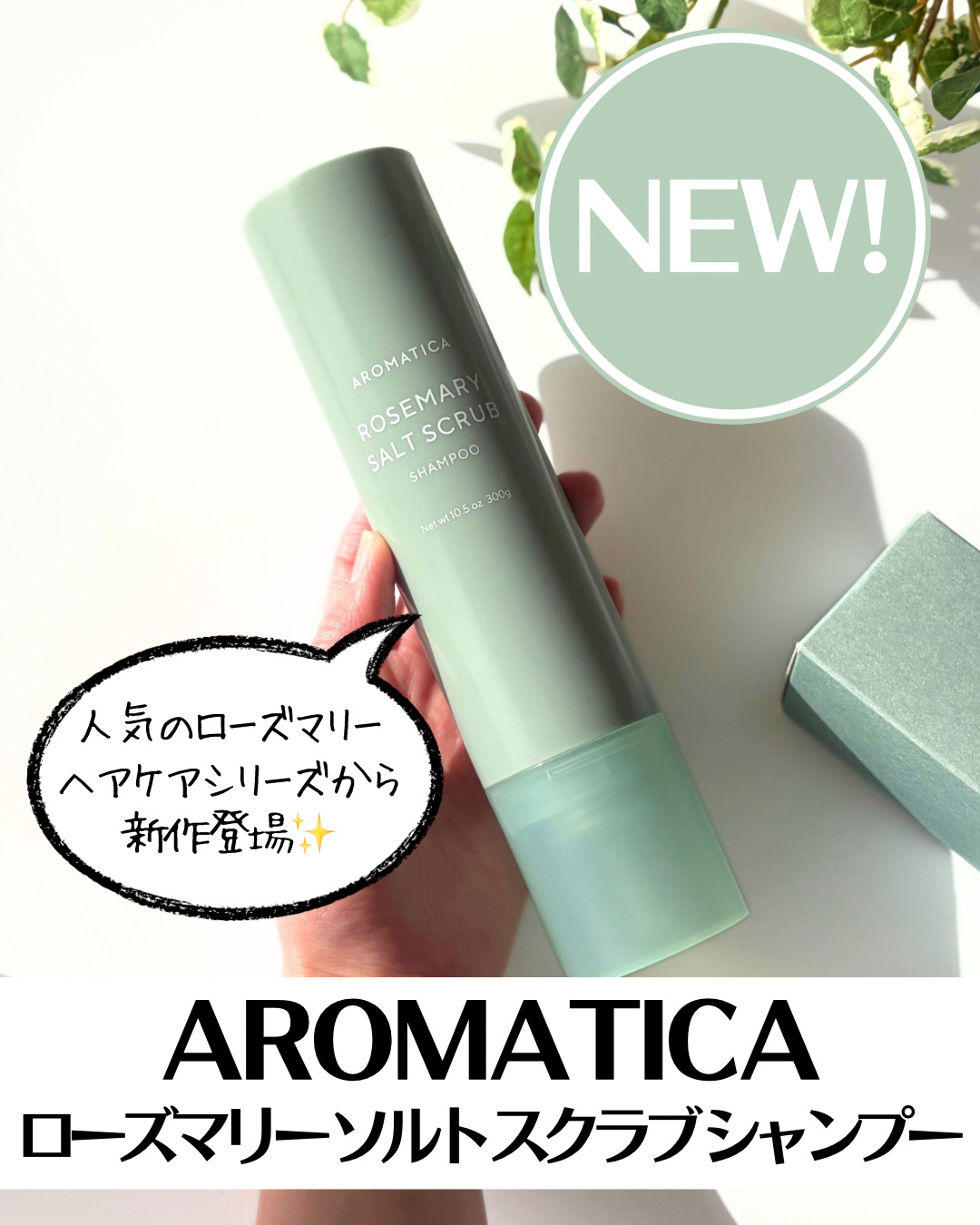 ローズマリーソルトスカルプシャンプー/AROMATICA/市販シャンプーを使ったクチコミ（2枚目）
