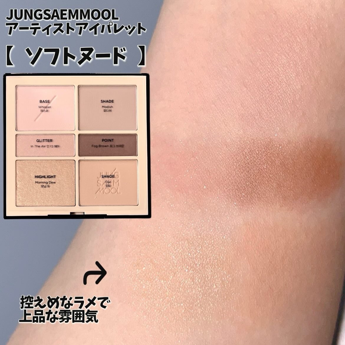 アーティストアイパレット/JUNG SAEM MOOL/アイシャドウパレットを使ったクチコミ(3枚目)