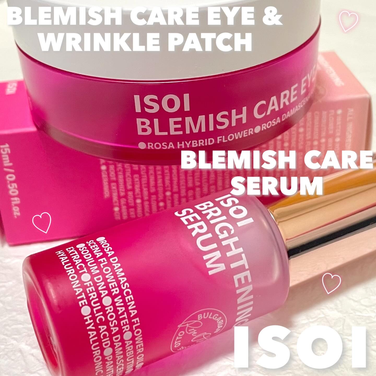 ✔︎ブライトニングセラム
＼オリーブヤング12年連続1位*1の名品✨／
ローズPDRN配合で
くすみオフ＆ツヤ玉肌に💎
軽いのにしっとり！
メイク前にも使いやすいのが◎

✔︎アイリンクルパッチ
＼1日3分貼るだけ✨／
目元・眉間をぷるん