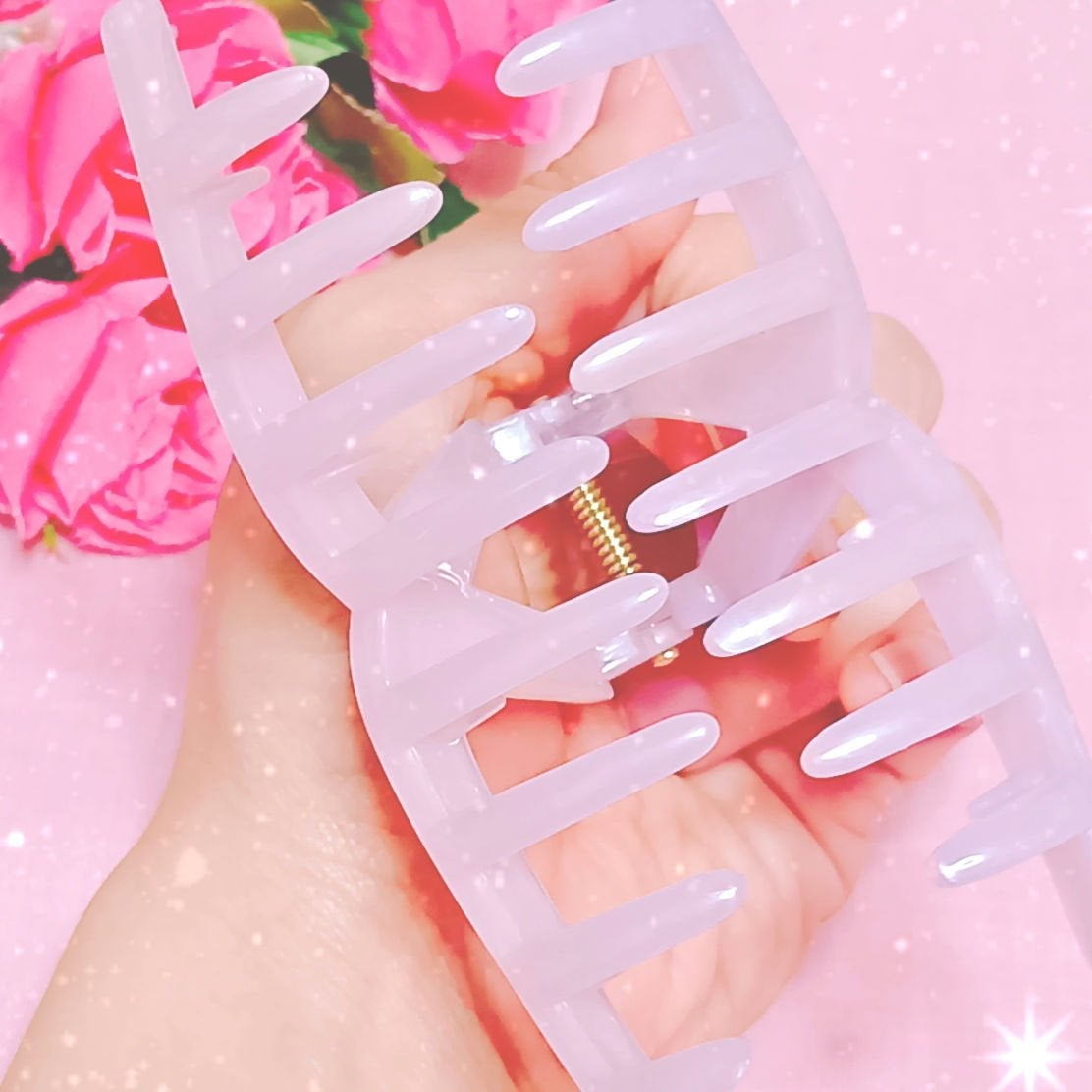 HAIR CLIP マーブルループ バンスクリップ/DAISO/その他を使ったクチコミ(4枚目)