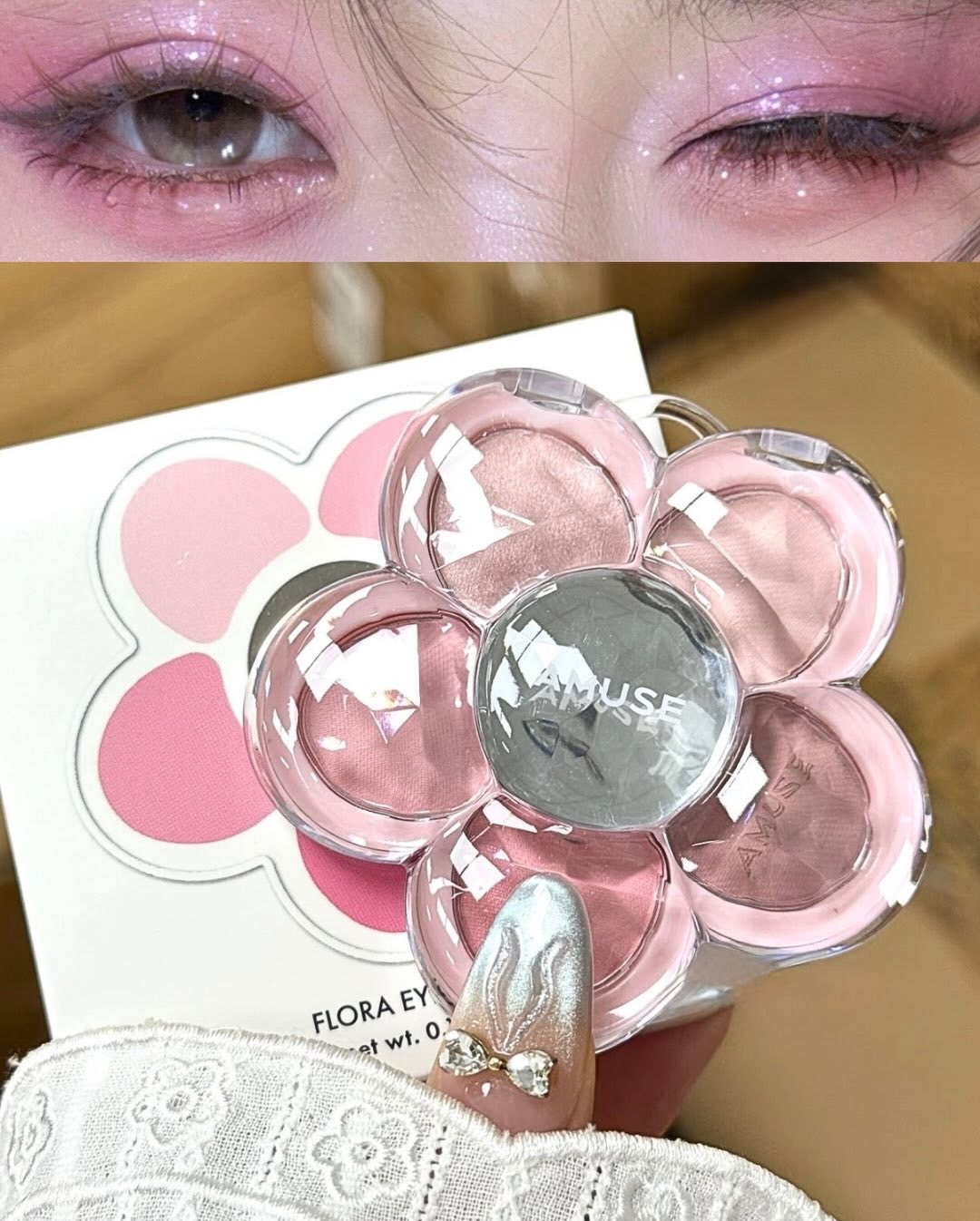 【きゅんが止まらない春夏アイパレ🌸✨】
AMUSEフローラアイパレットで
“花びらみたいな透明感アイ”完成💗

もうね、開けた瞬間から
「かわいい…💗」が止まらないのが
💐AMUSE フローラアイパレット💐

お花をぎゅっと閉じ込